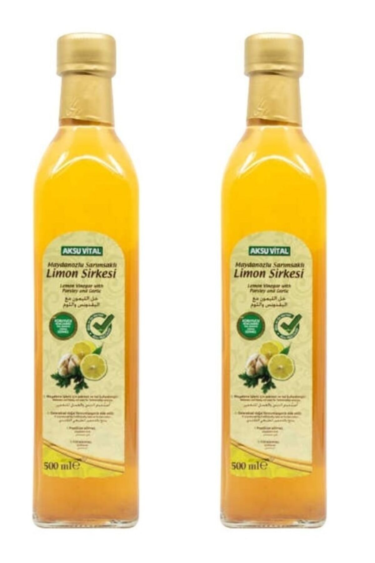 Aksu Vital Maydanozlu Sarımsaklı Limon Sirkesi 500 Ml X 2 Adet