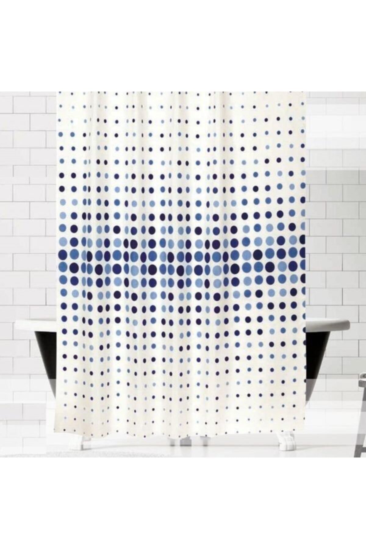 Evdy Duş Perdesi Çamaşır Makinesi Örtüsü Takım 4961 Çift Kanat 2x100x200cm