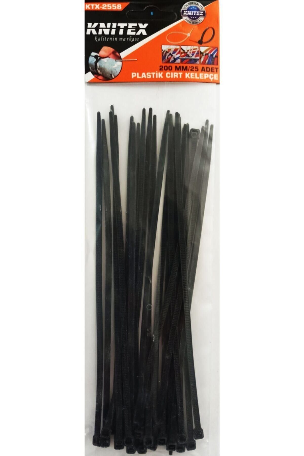 Knitex Plastik Kelepçe 200mm - Siyah - 25 Adet
