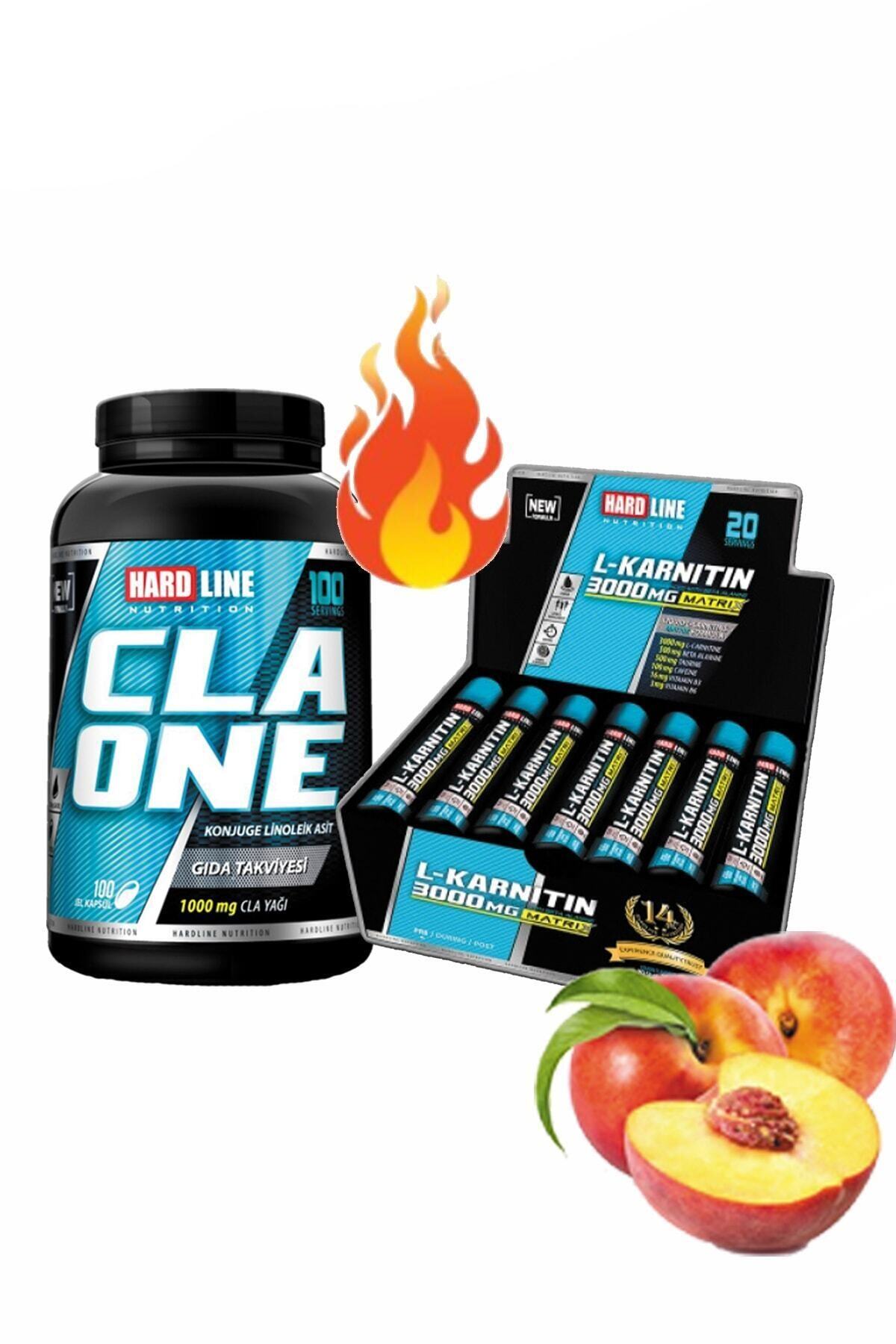 Hardline L-karnitin Matrix 3000 Mg Şeftali Aromalı + Cla One Yağ Yakıcı Enerji Güç Diyet Form