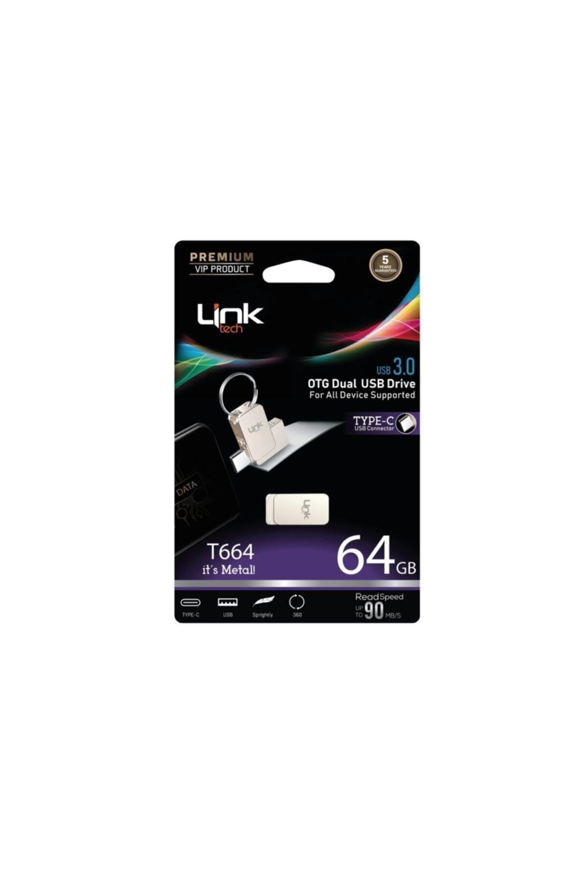 Link Tech 64gb Type-c Dual 3.0 90mb/s Premium Usb Bellek