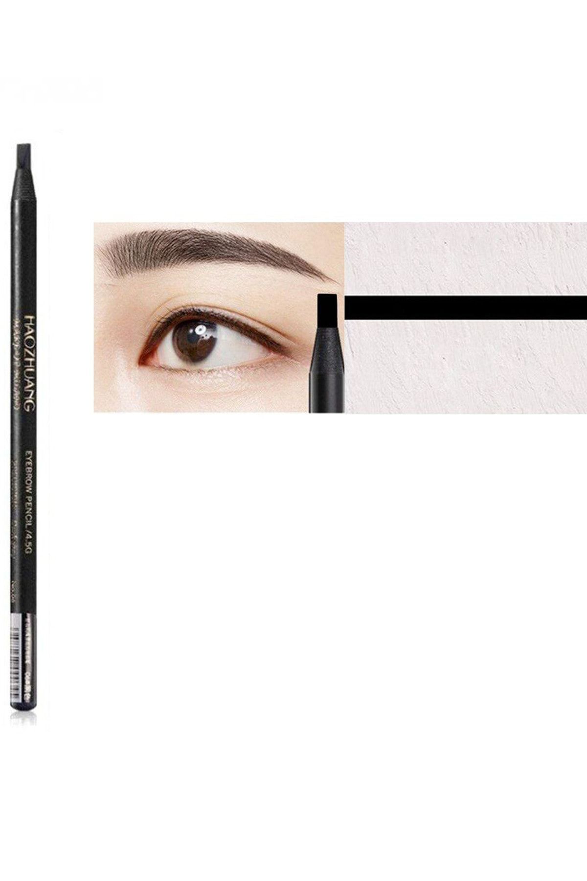 Lalvolin Black Ipli Işaretleme Kaş Kalemi Microblading Ve Kalıcı Makyaj Yatay Uç Çizim Kalemi 1 Adet Siyah