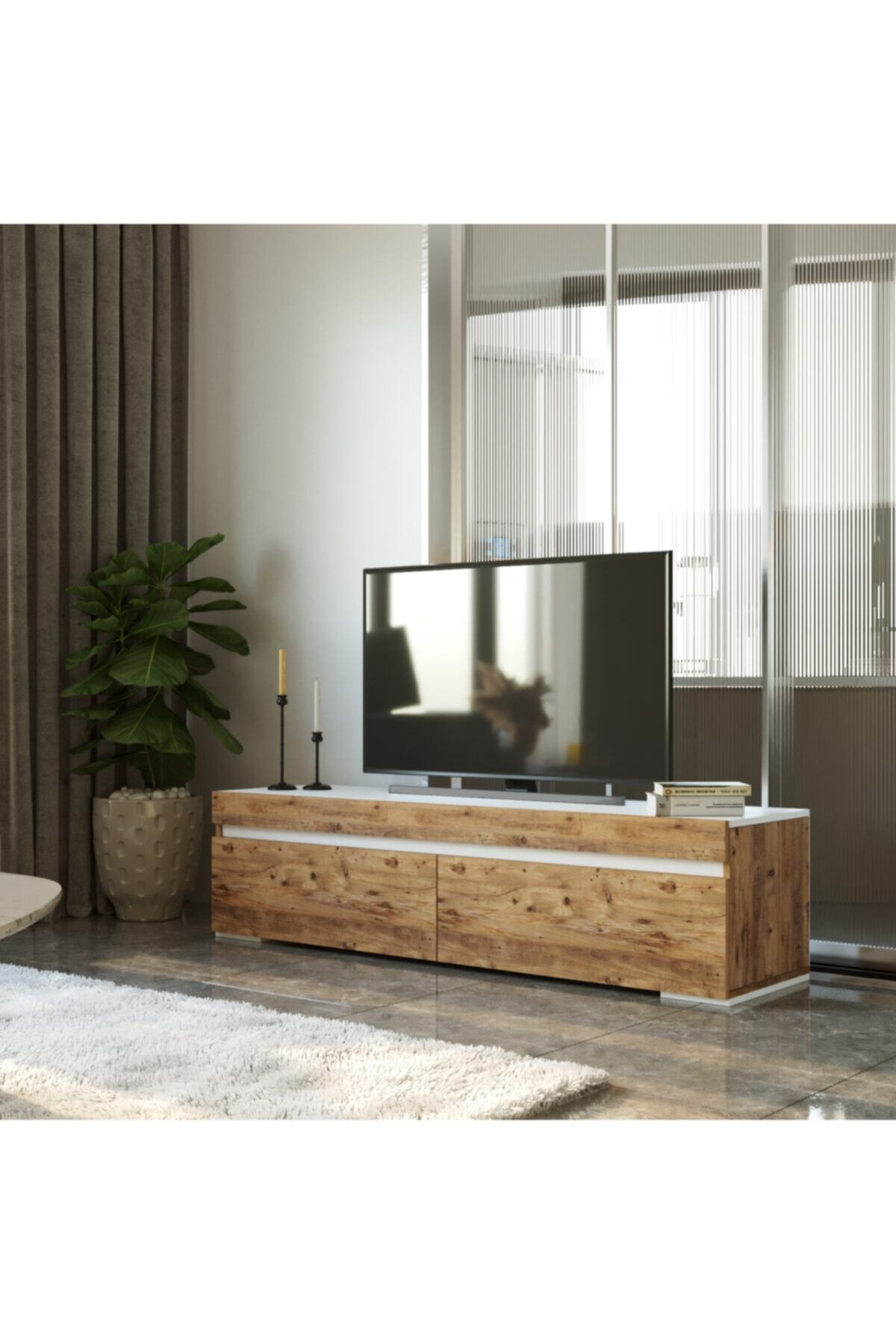 Yurudesign Future Tv Ünitesi Fr3-aw Çam-beyaz