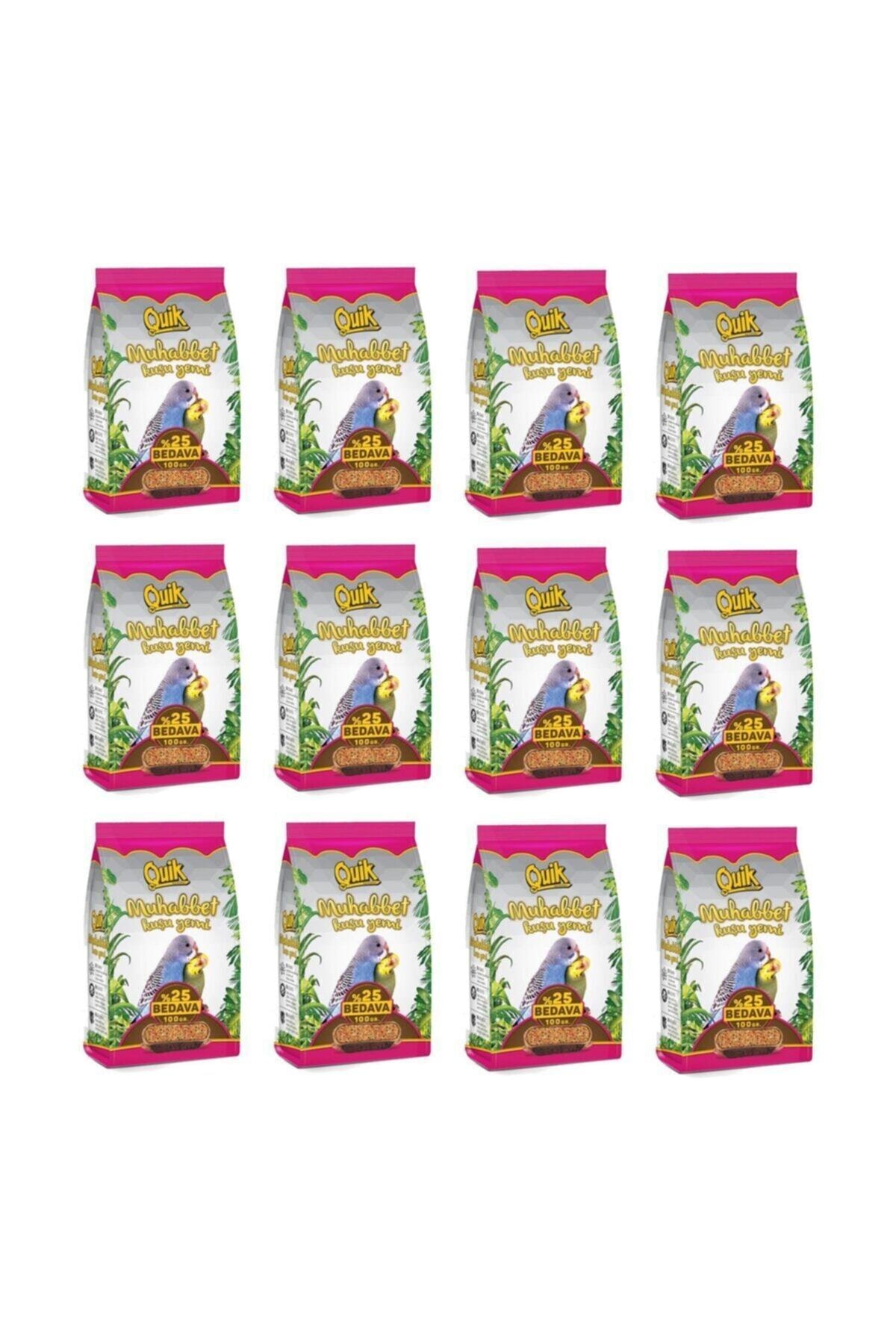 Quik Muhabbet Kuşu Yemi 500 gr 12'li