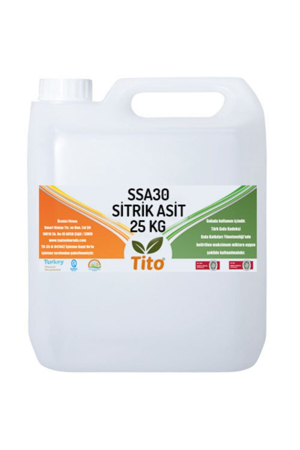 tito Ssa30 Sıvı Sitrik Asit E330 25 kg