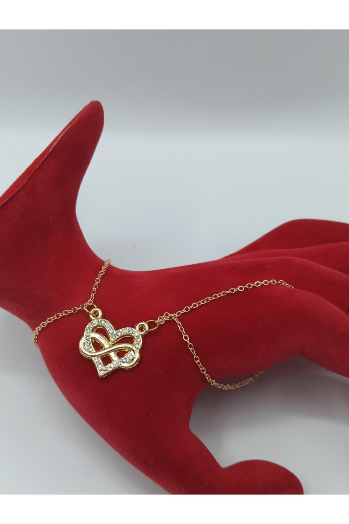 Buta Accessory Kadın Gold Sonsuz Kalp Temalı Şahmeran