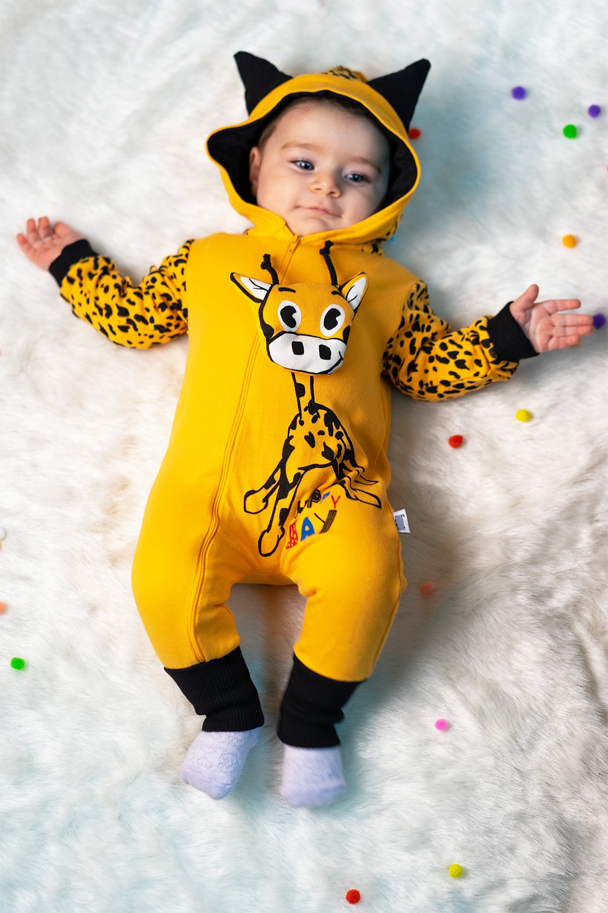 Lummy Unisex Bebek Sarı Tulum