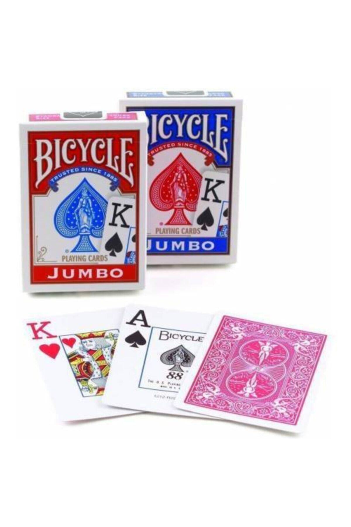 Mashotrend 2 Li Jumbo Boy Orijinal Amerikan Poker Kartı - 2 Li Bicycle Poker Oyun Kartları - Rider