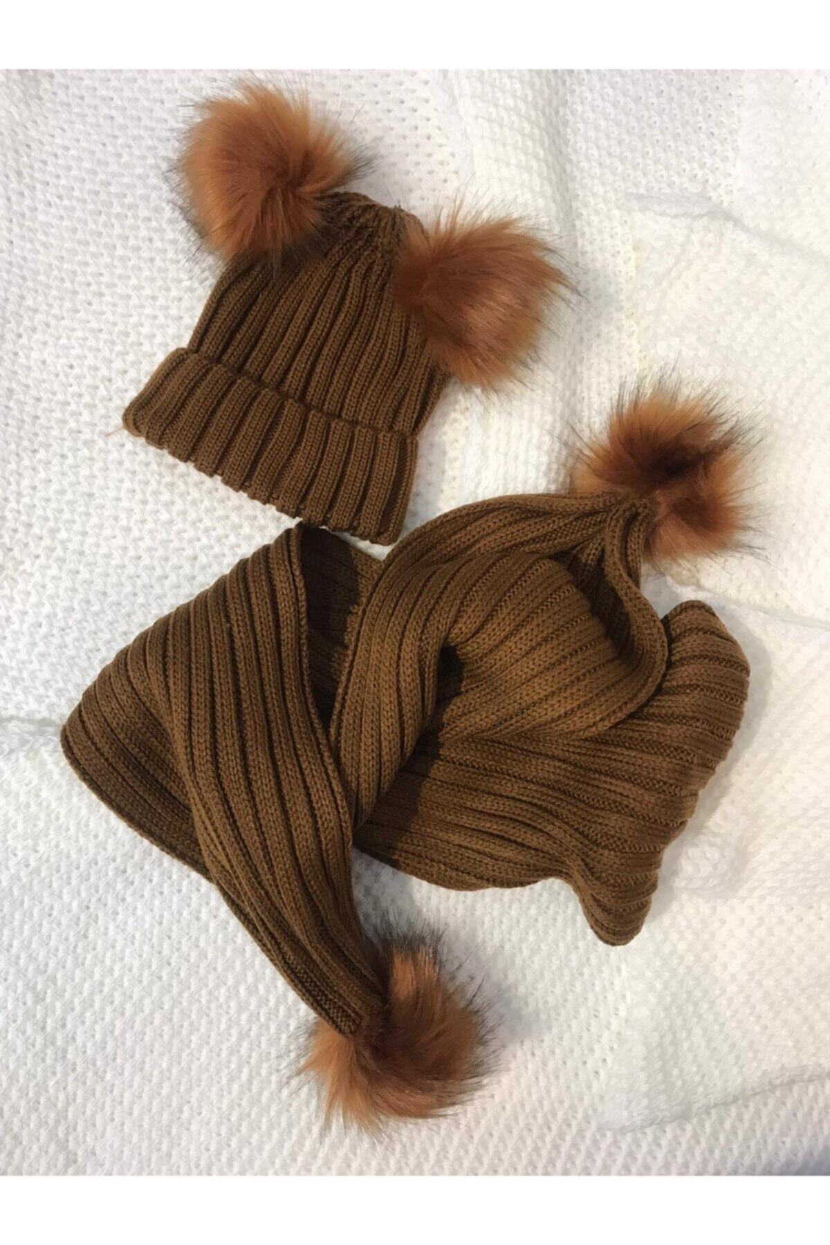 Alle Accessories Kız Çocuk Ponponlu Bere Takımı