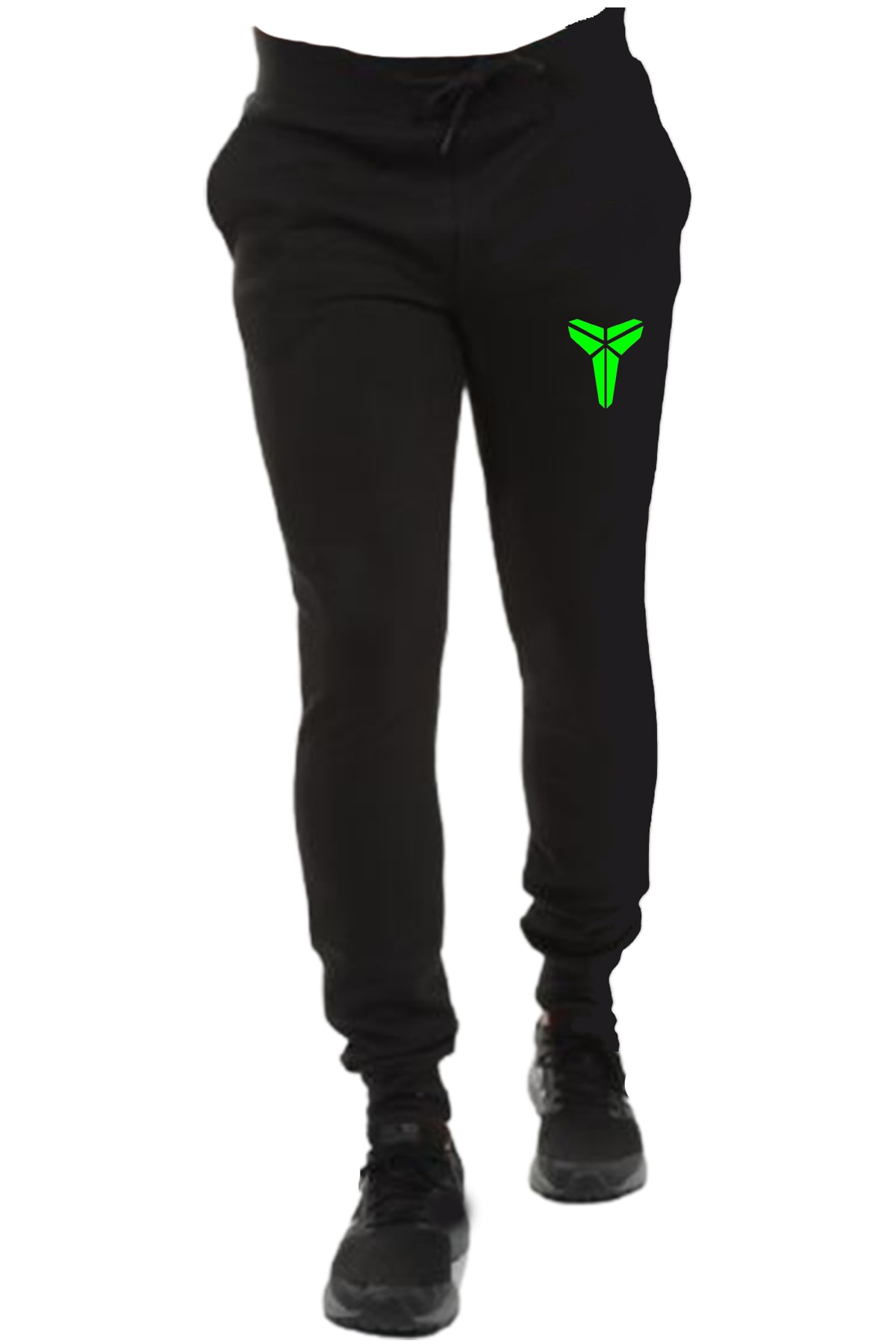 Advantage Siyah Kobe Bryant Neon Logolu Eşofman Altı %100 Pamuklu