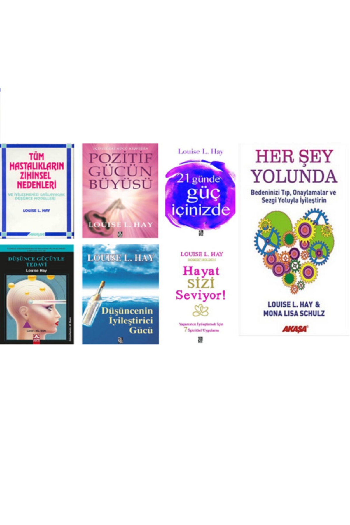 Olgu Kitaplığı Louise L. Hay  Düşünce Gücüyle Tedavi  Pozitif Gücün Büyüsü - 7 Kitap Set