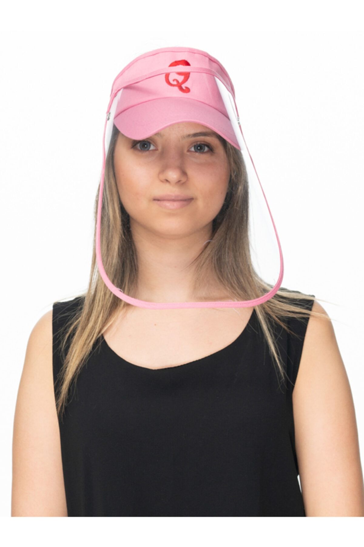 Halter Kadın Pembe Siperlikli Vizör Şapka
