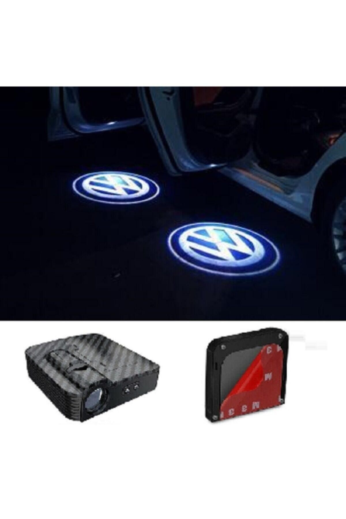 Quality Wolswagen Uyumlu Pilli Mesafe Ve Işık Sensörlü Kapı Altı Logo