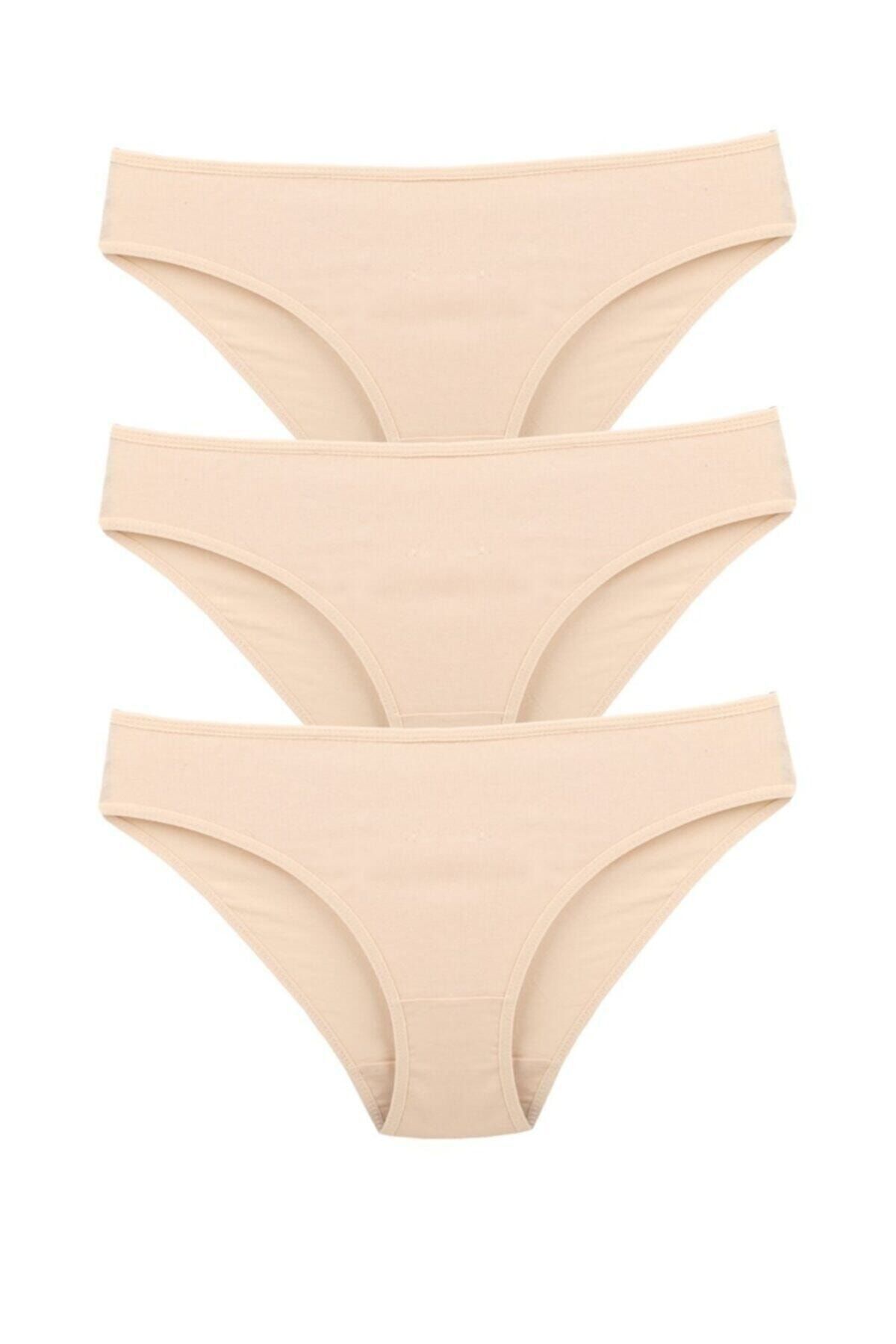Papatya Kadın Ten Pamuklu Slip 3'lü
