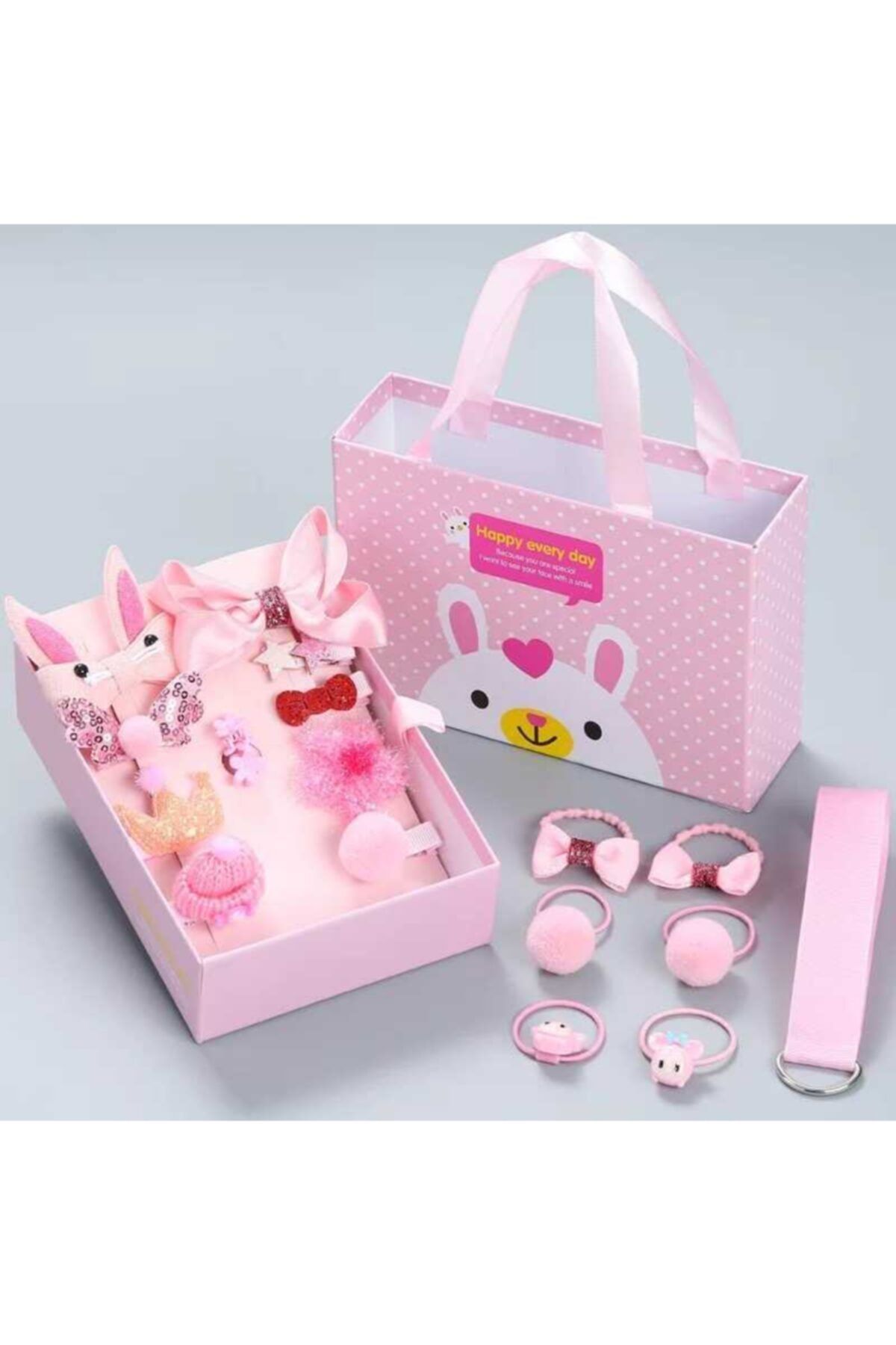 Le Mabelle Pembe Kutulu 18'li Çocuk Toka Set