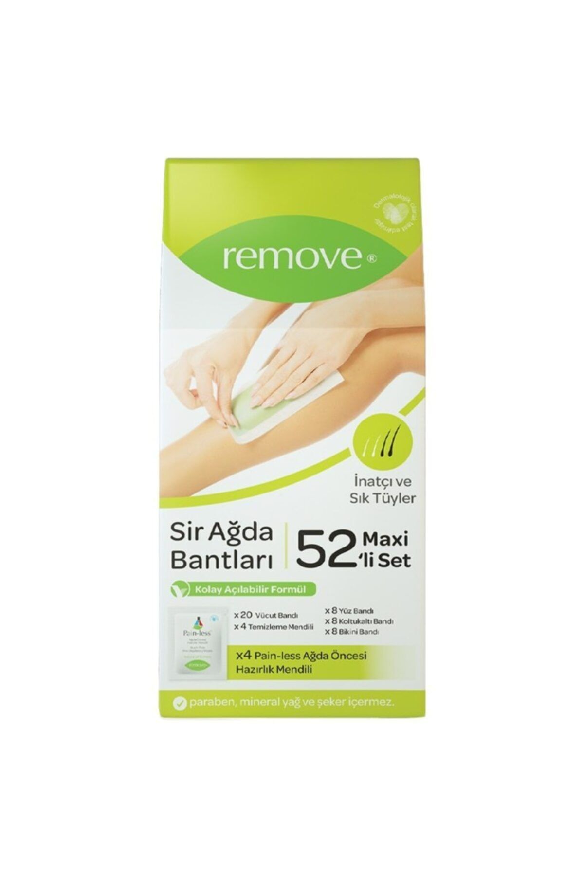 remove Inatçı Sık Tüyler Sir Ağda Bant 52'li