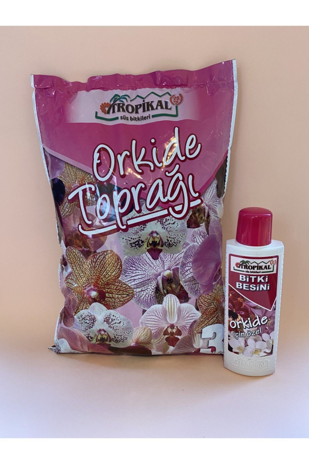 TROPİKAL Orkide Için Özel Bitki Besini 225 Ml/ Orkide Için Özel Toprak 3 Lt