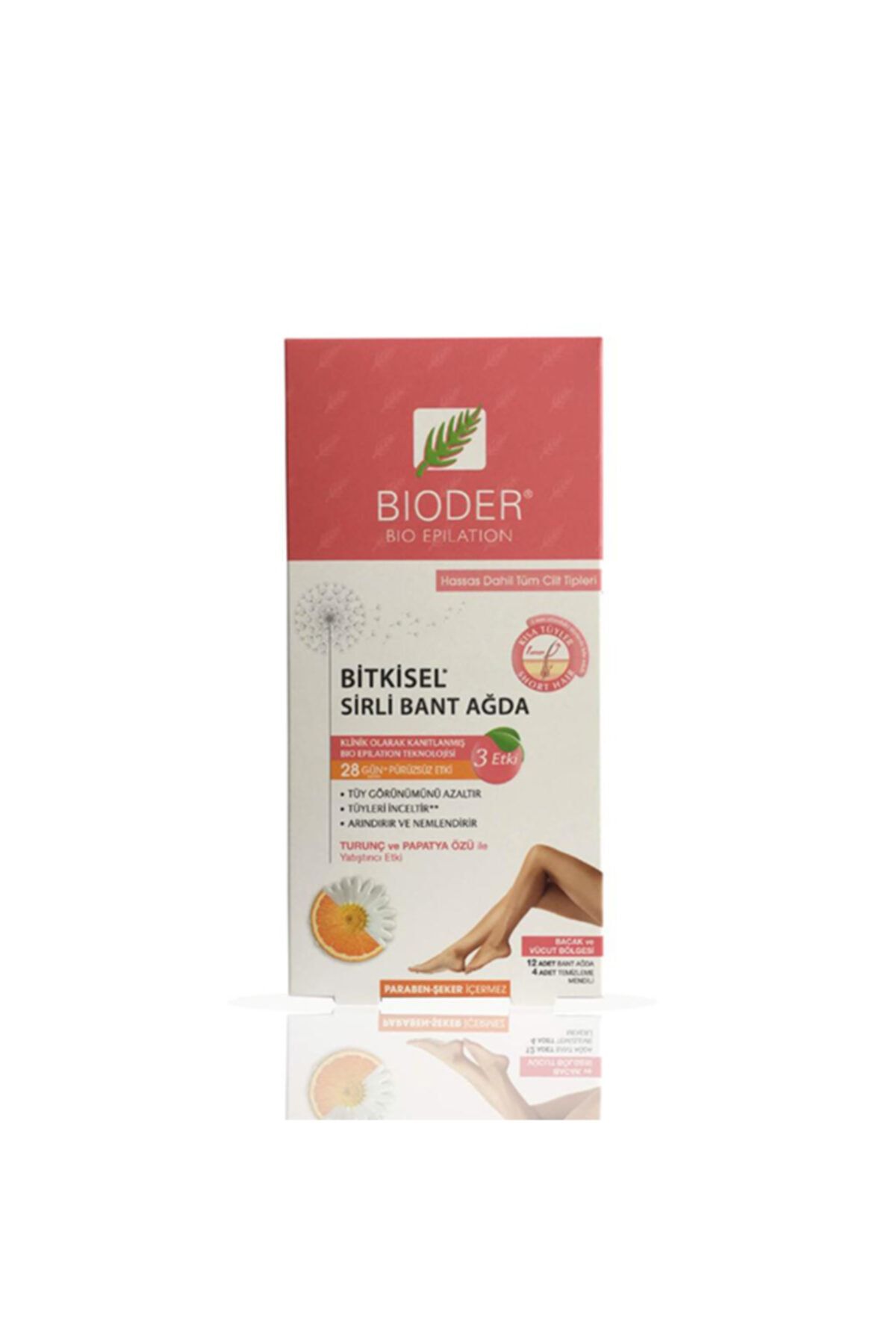 Bioder Turunç Ve Papatya Özlü Hassas Bitkisel Vücut Ağda Bandı 12'li
