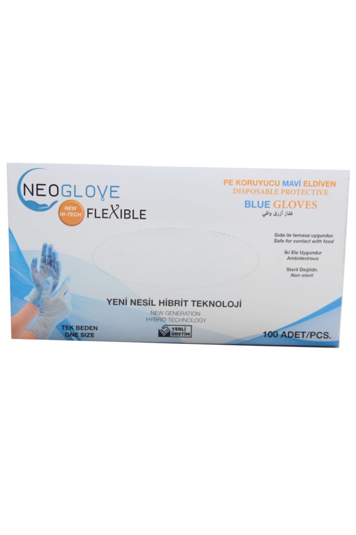 NEOGLOVE Flexıble Hibrit Teknoloji Mavi Eldiven 100 Adet