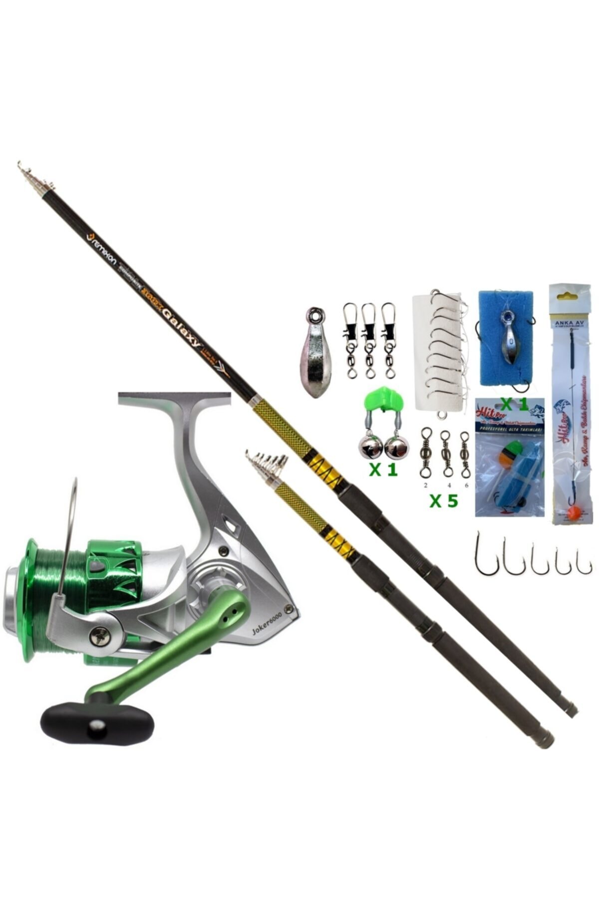 Remixon 2.70 Mt Galaxy Joker 6000 Olta Takımı 40 Lı Set Yeşil