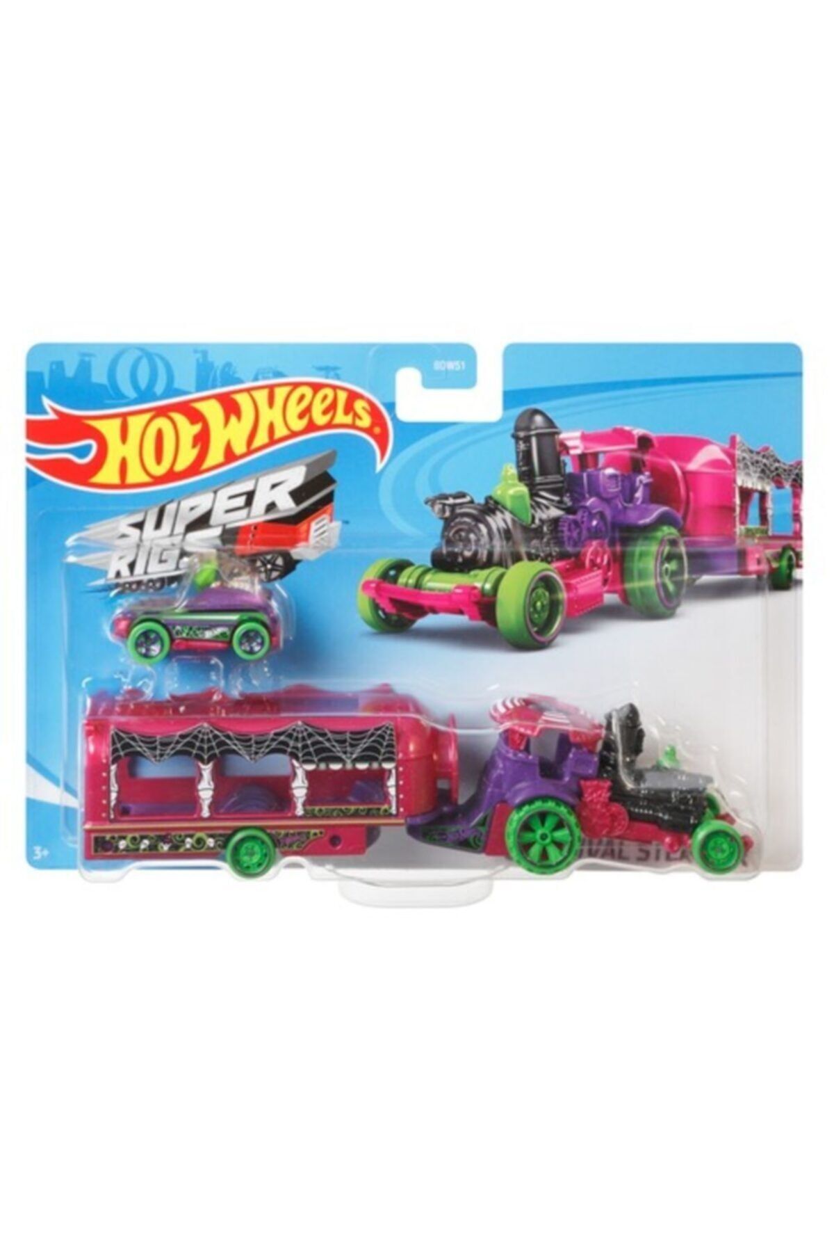HOT WHEELS Taşıyıcı Tırlar Car Nival Streamer Fkw90