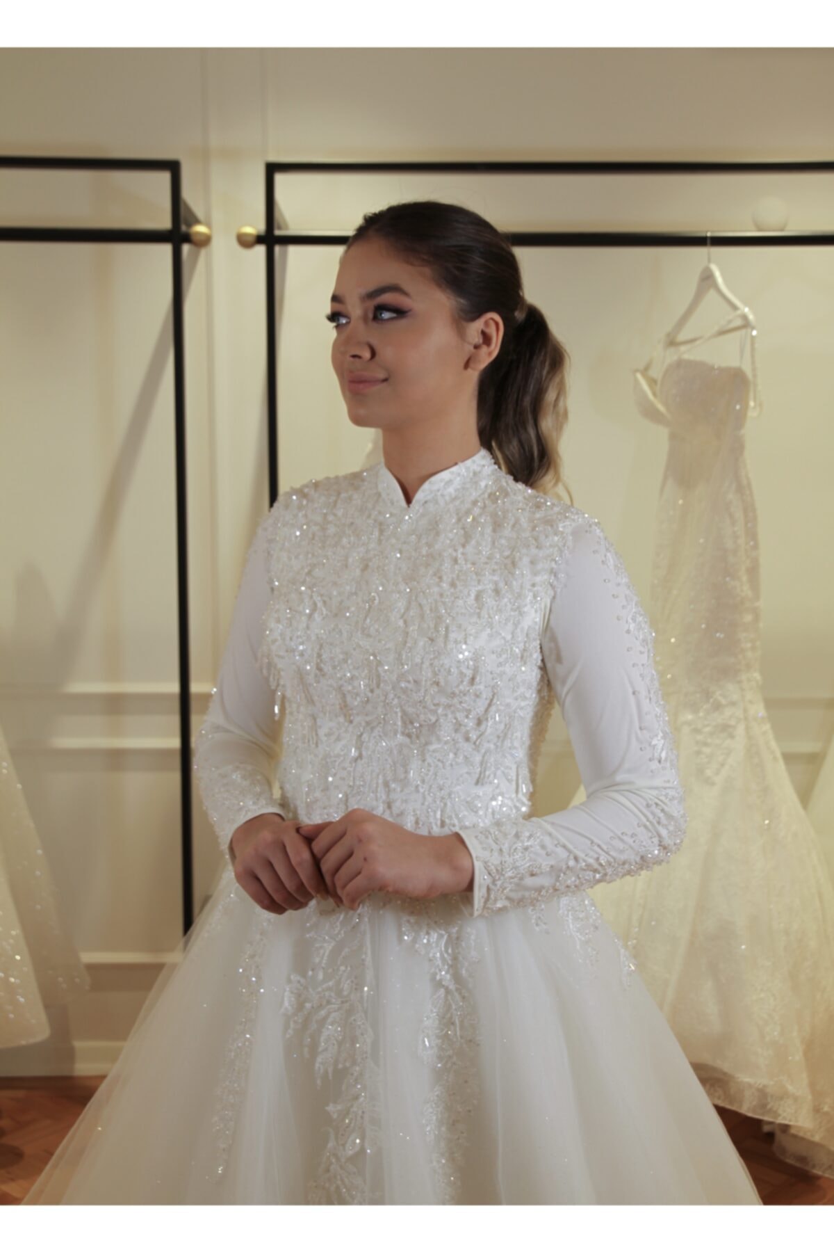 Le Melanj Hakim Yaka Gelinlik