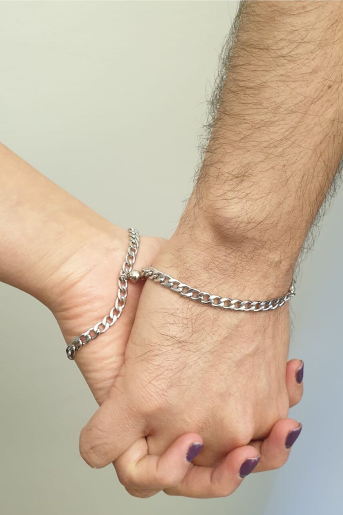 modadern unisex beyaz celik miknatisli cift sevgili bilekligi fiyati yorumlari trendyol