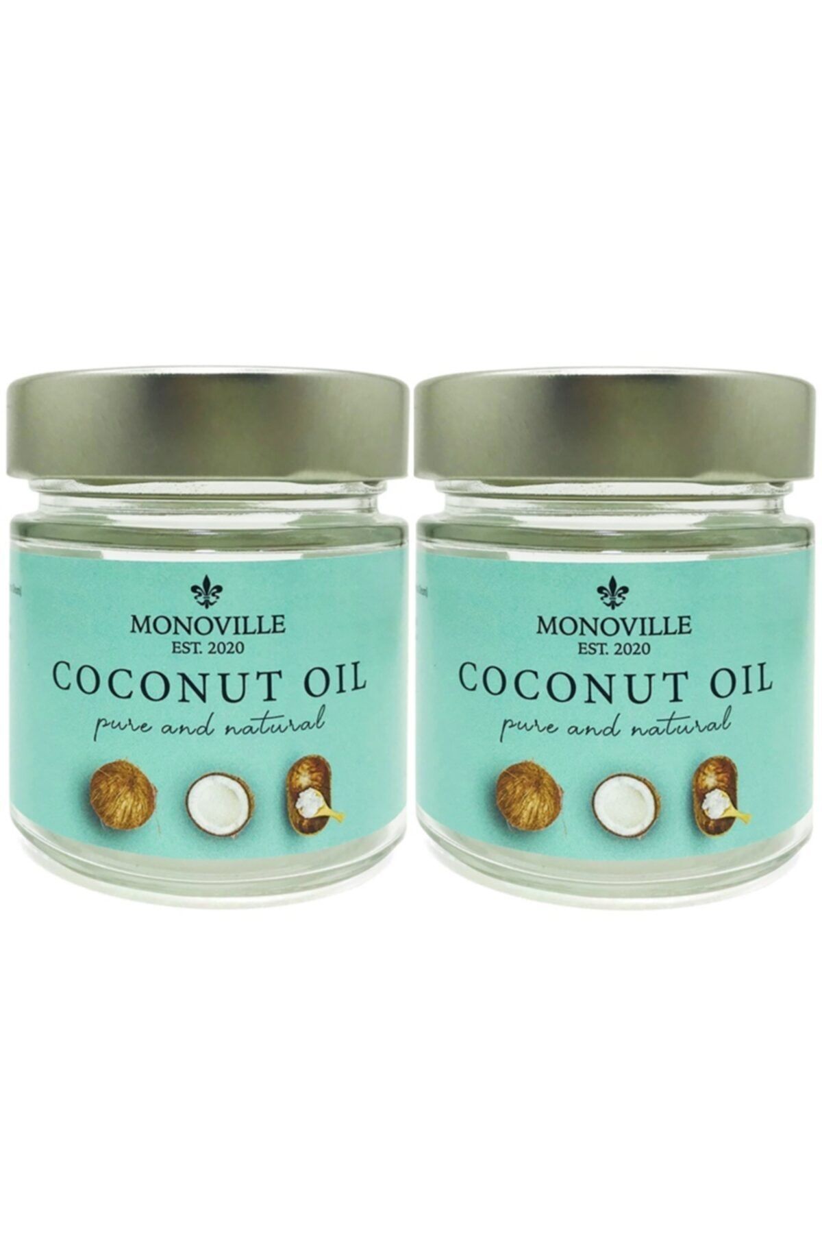 Monoville Hindistan Cevizi Yağı %100 Saf Ve Doğal 2 X 200 ml.