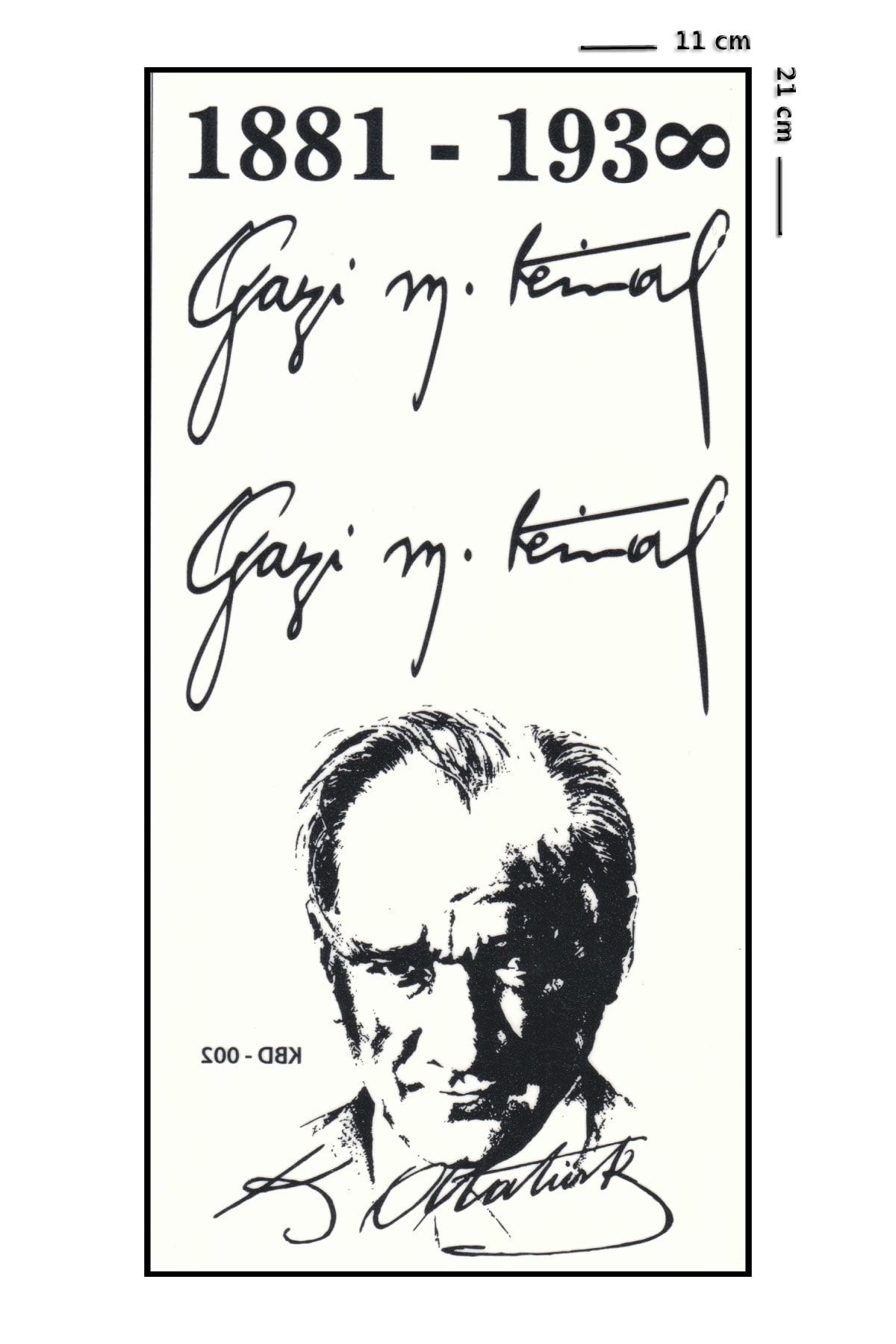 BP Tattoo Kemal Atatürk Geçici Dövme