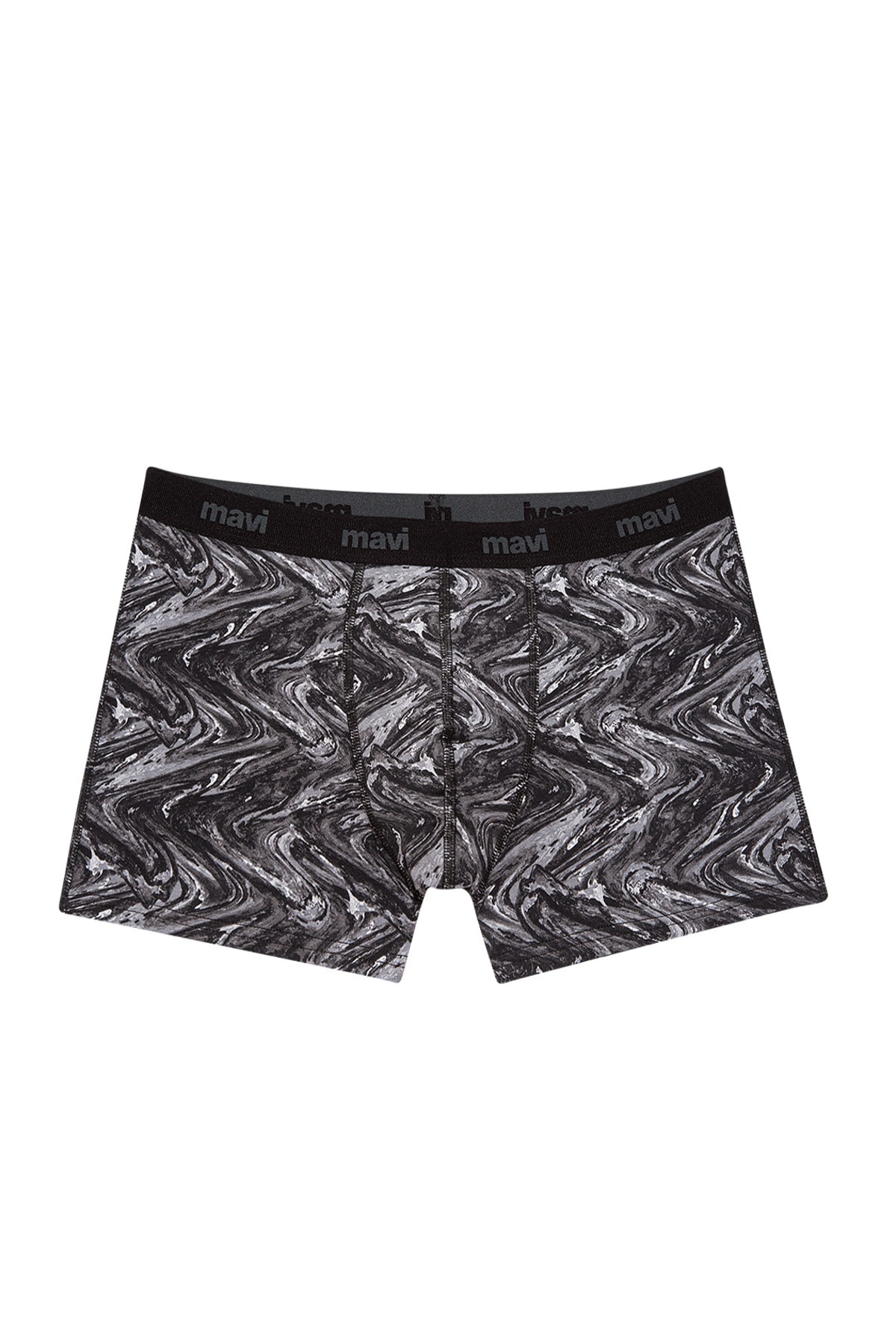 Mavi Baskılı Siyah Boxer 092435-900