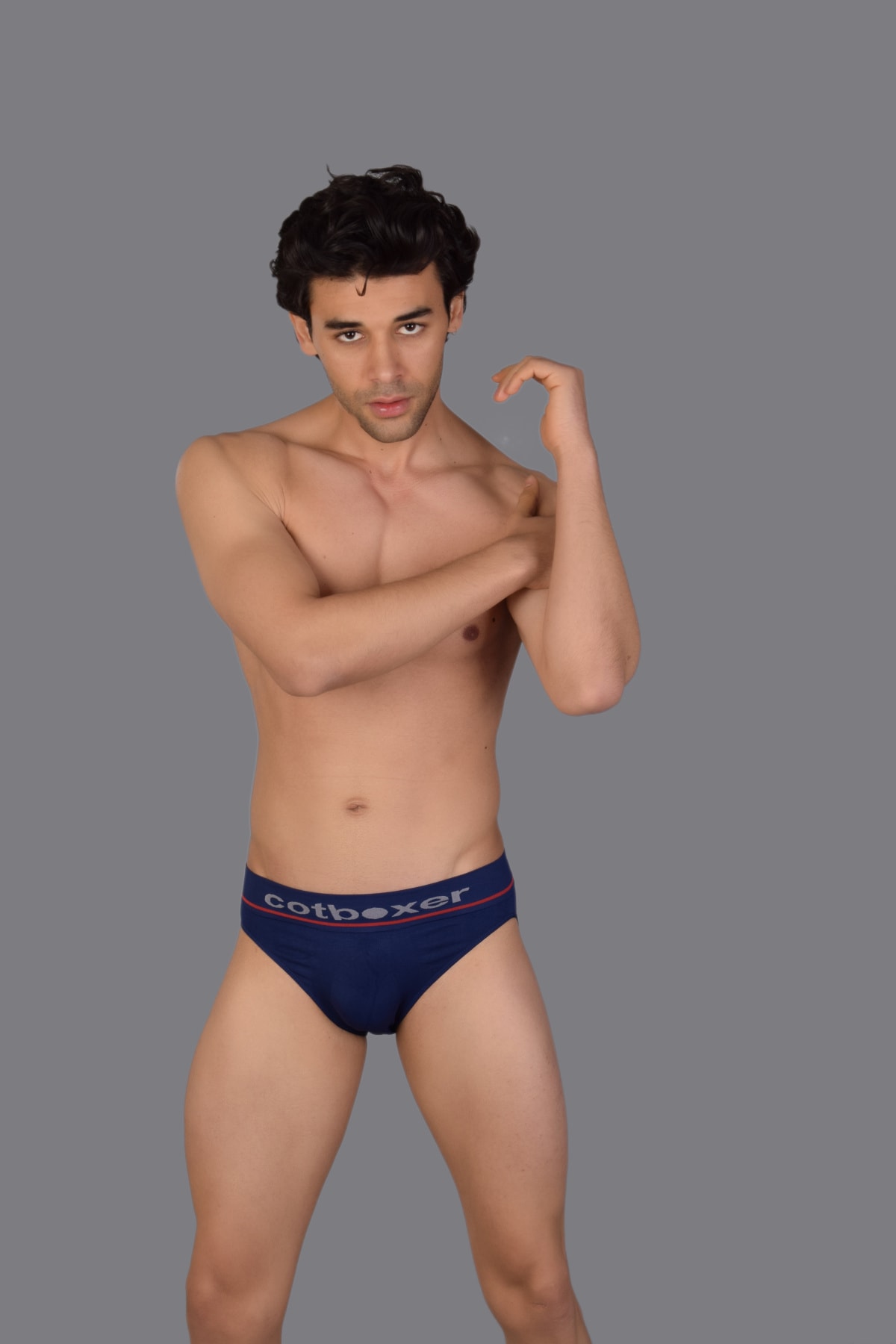 COTBOXER Dikişsiz Microfiber Ultra Yumuşak Erkek Slip Lacivert