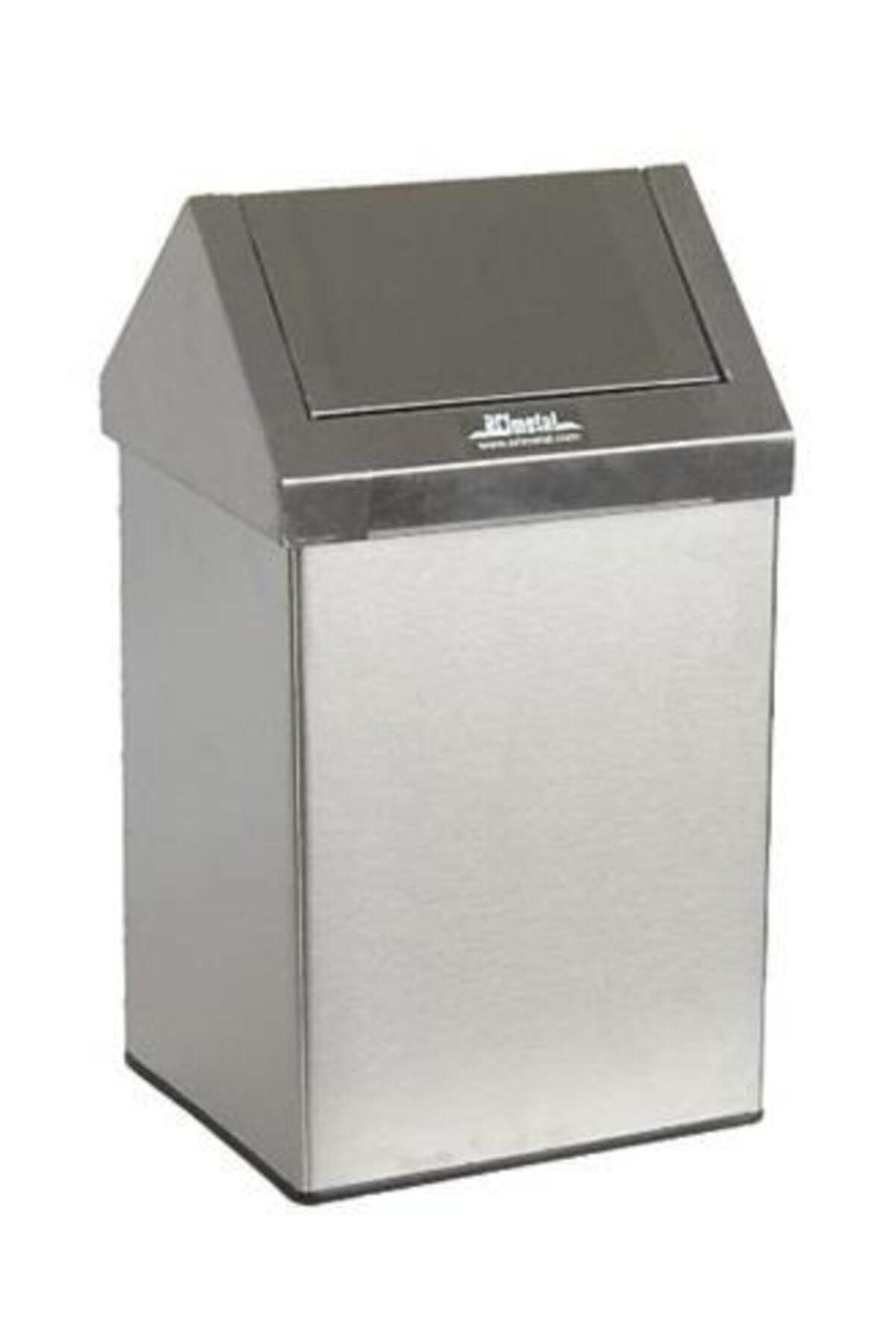 Arı Metal 1306 Sallanır Çatı Kapak Paslanmaz Çöp Kovası 16 Lt