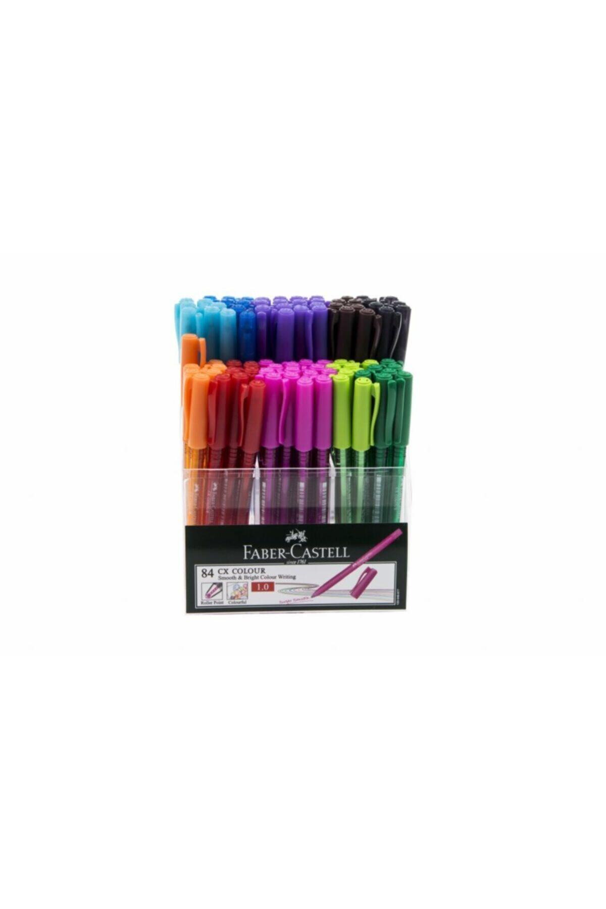 Faber Castell Tükenmez Kalem Renkli 84 Lü 5087240010000 (1 Paket 84 Adet)
