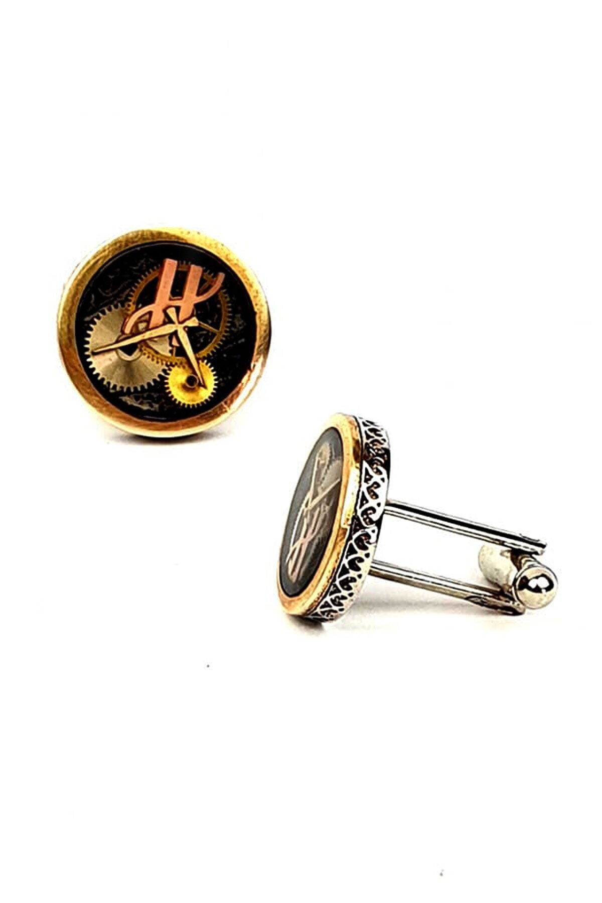 OSESHOP Erkek Tasarım Gümüş Kol Düğmesi