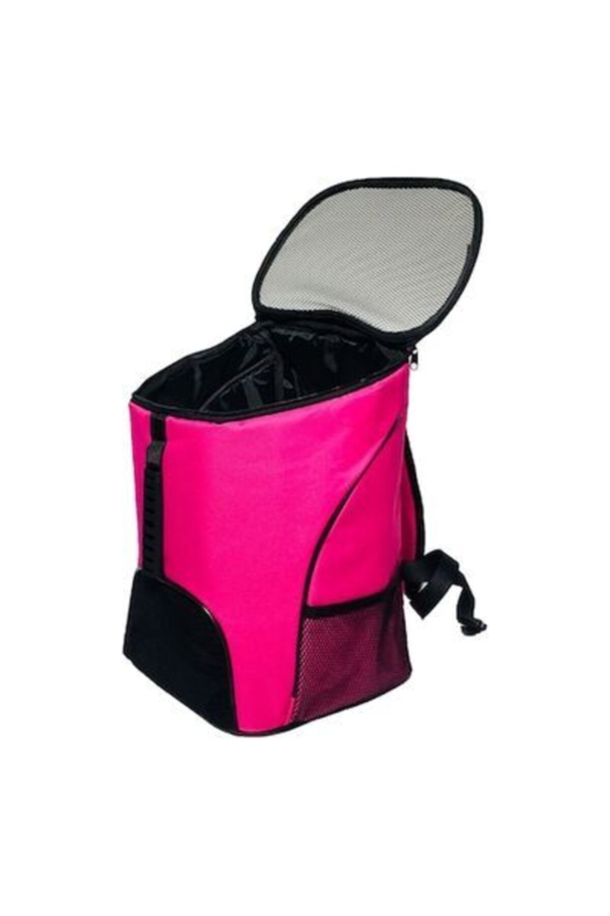 Çeşitli Fileli Kedi Köpek Taşıma Sırt Çantası 45 Cm Pembe
