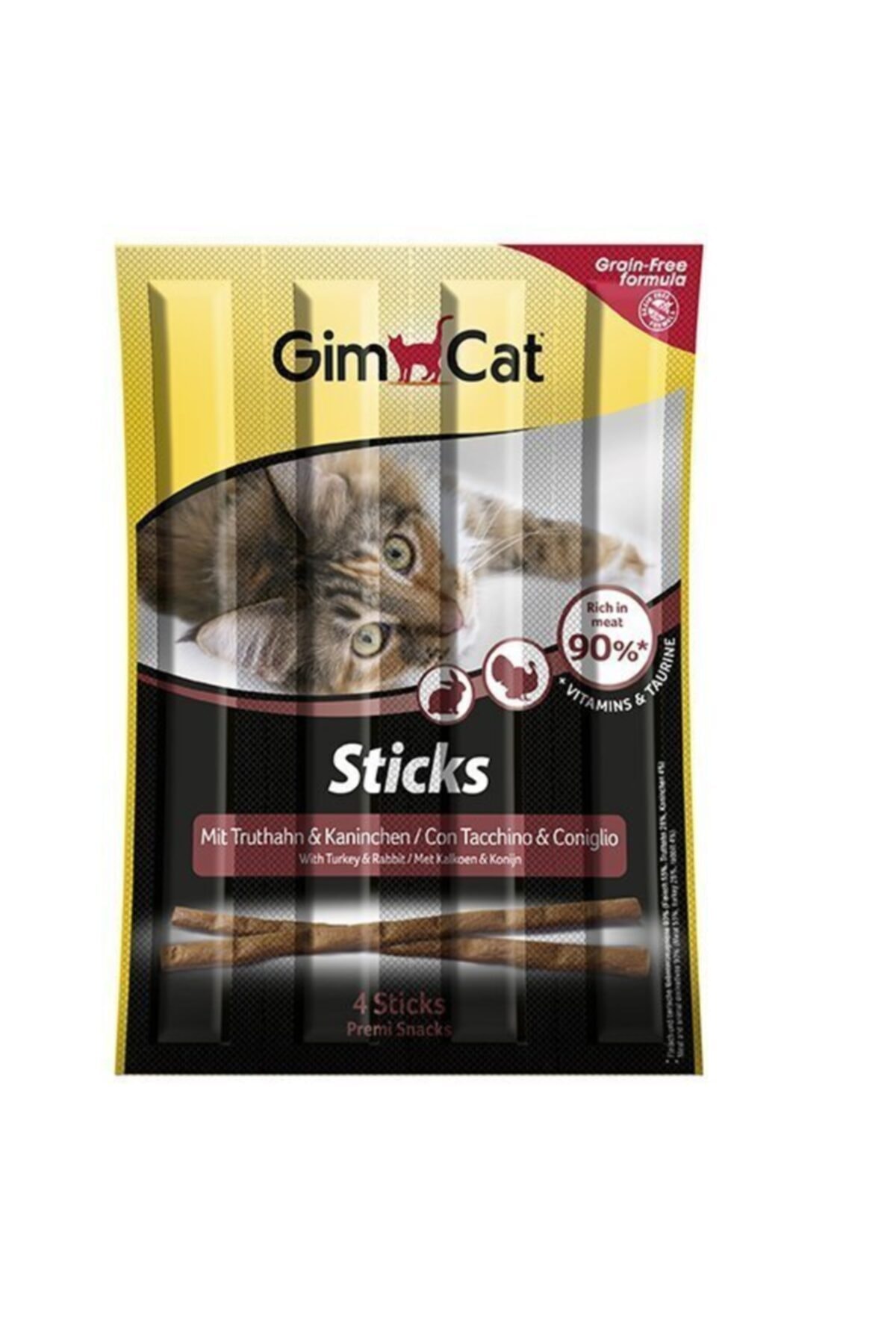 Gimcat Sticks Hindi Etli Tavşan Etli Tahılsız Ödül Çubukları 4lü 20 gr
