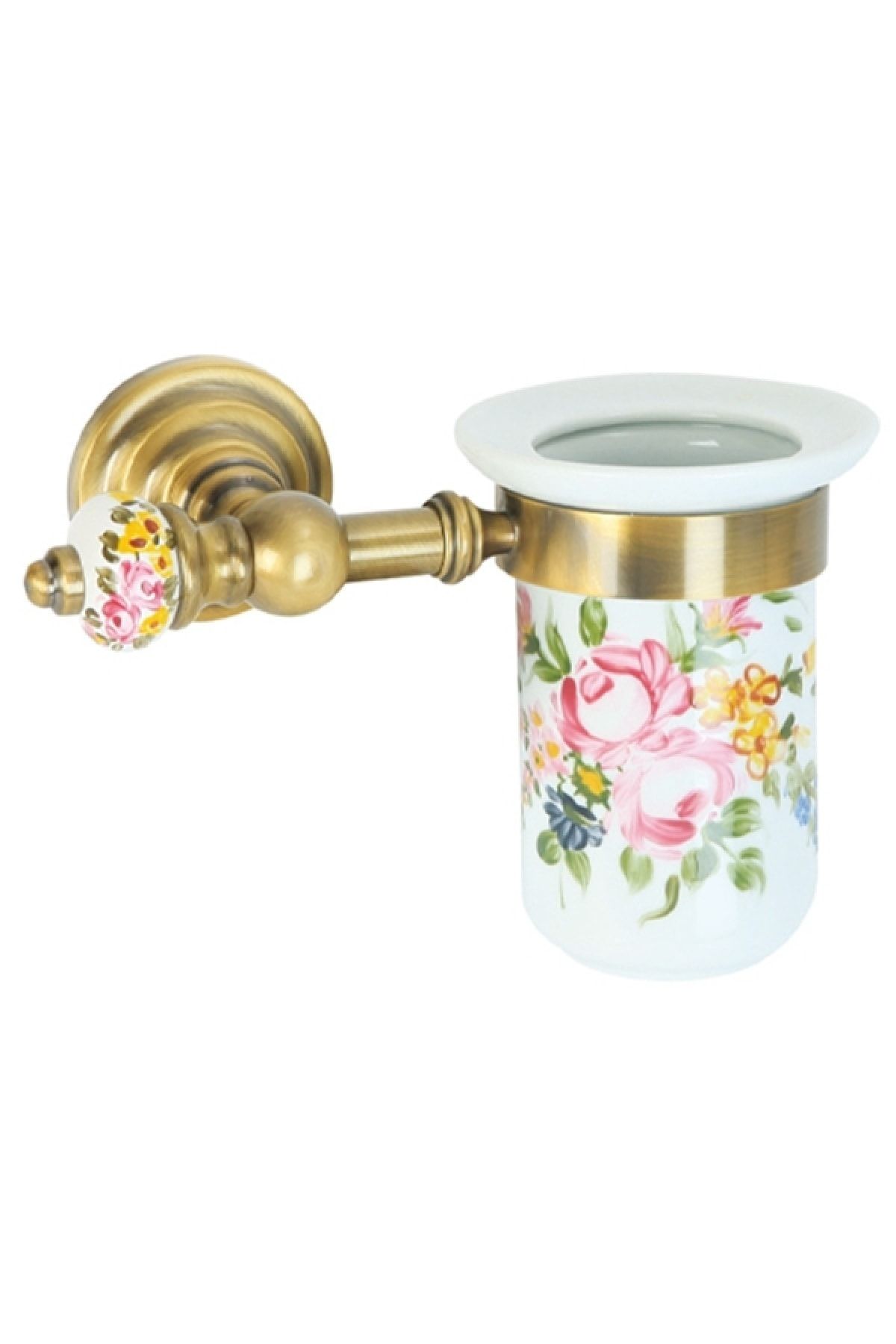 Comfort Fantasıa Eskitme Antique Montajlı Pirinç-porselen Diş Fırçalık 8406