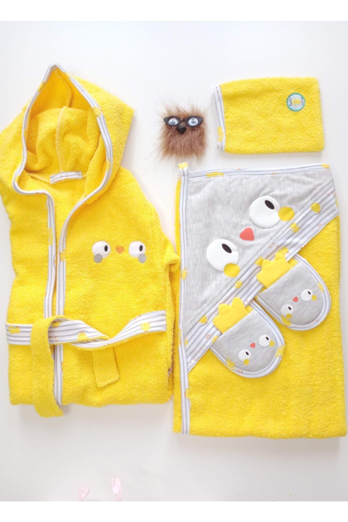 Miniworld Baby Unisex Bebek  Chick Bornoz Seti