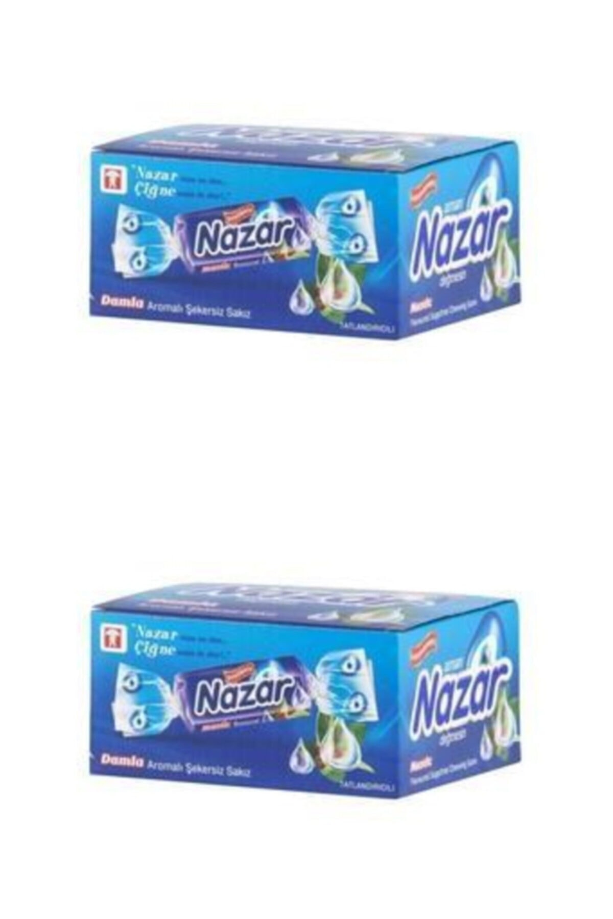 Nazar Damla Sakızı Aromalı  2x100 Lü