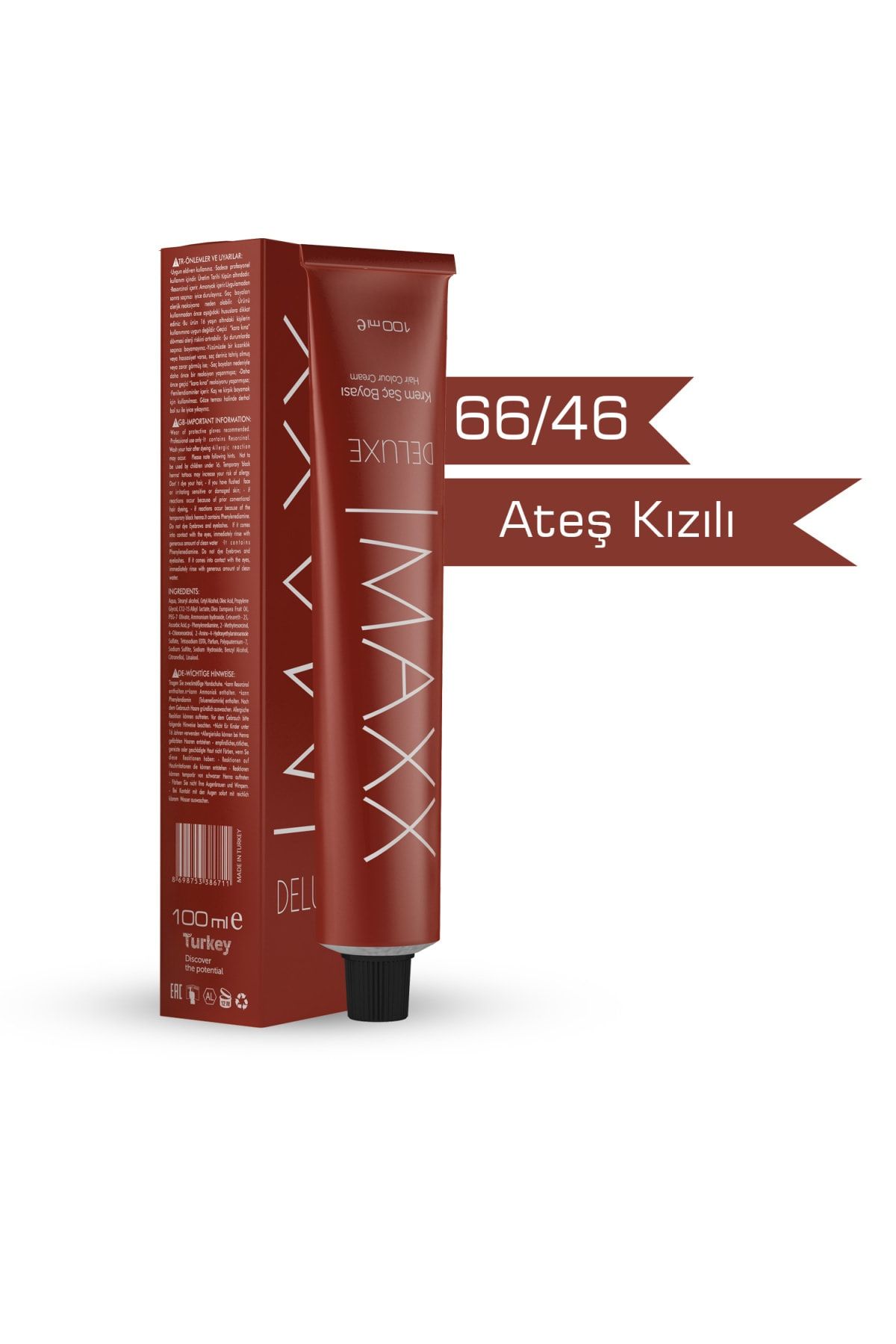 MAXX DELUXE 66.46 Ateş Kızılı Krem Tüp Boya -100 ml