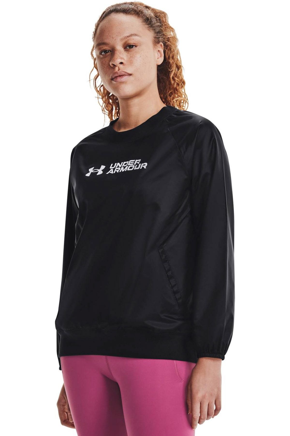 Under Armour Kadın Spor Sweatshirt - UA Recover Woven Shine Crew - 1364012-001