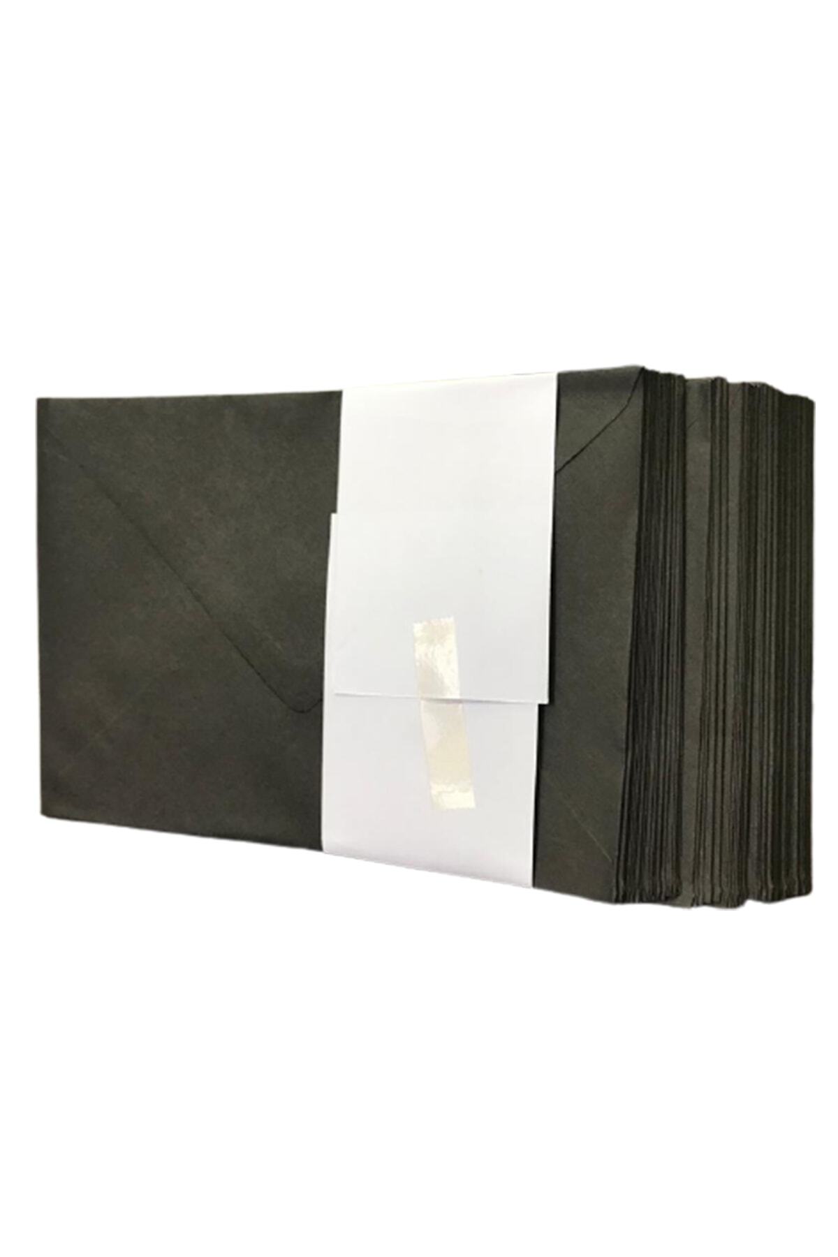 Tek Çatı Siyah Mektup Zarfı 17 X 15.5 cm 100 Adet