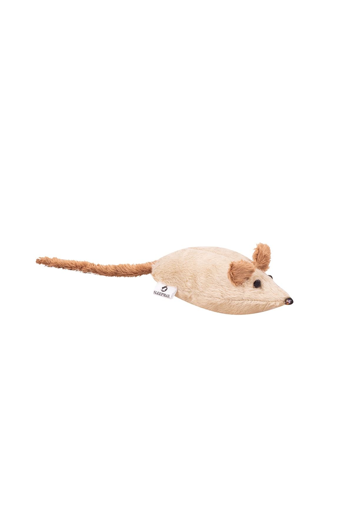 SLEEPMAX Yıkanabilir Krem Peluş Fare Kedi Köpek Oyuncağı