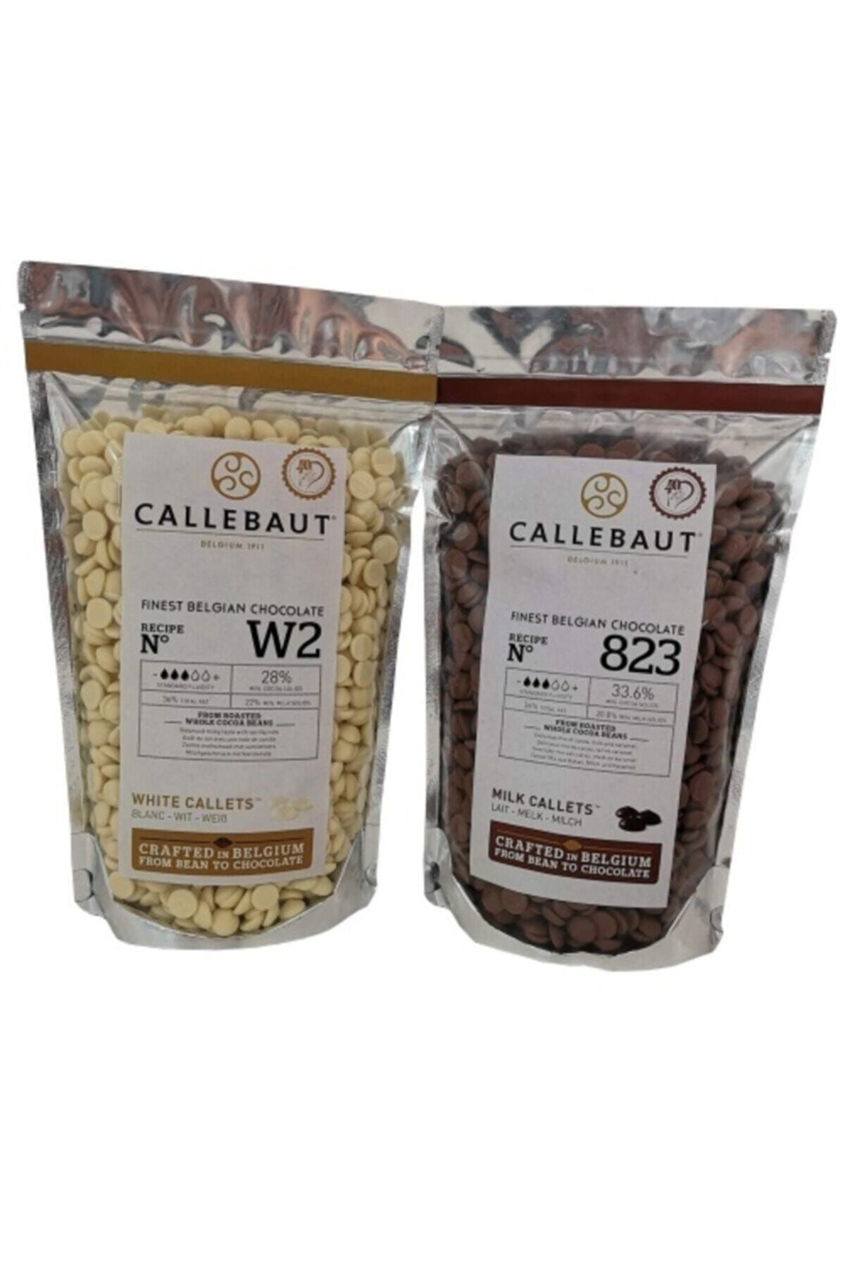 Callebaut Beyaz Çikolata 500 gr Sütlü Çikolata 500 gr