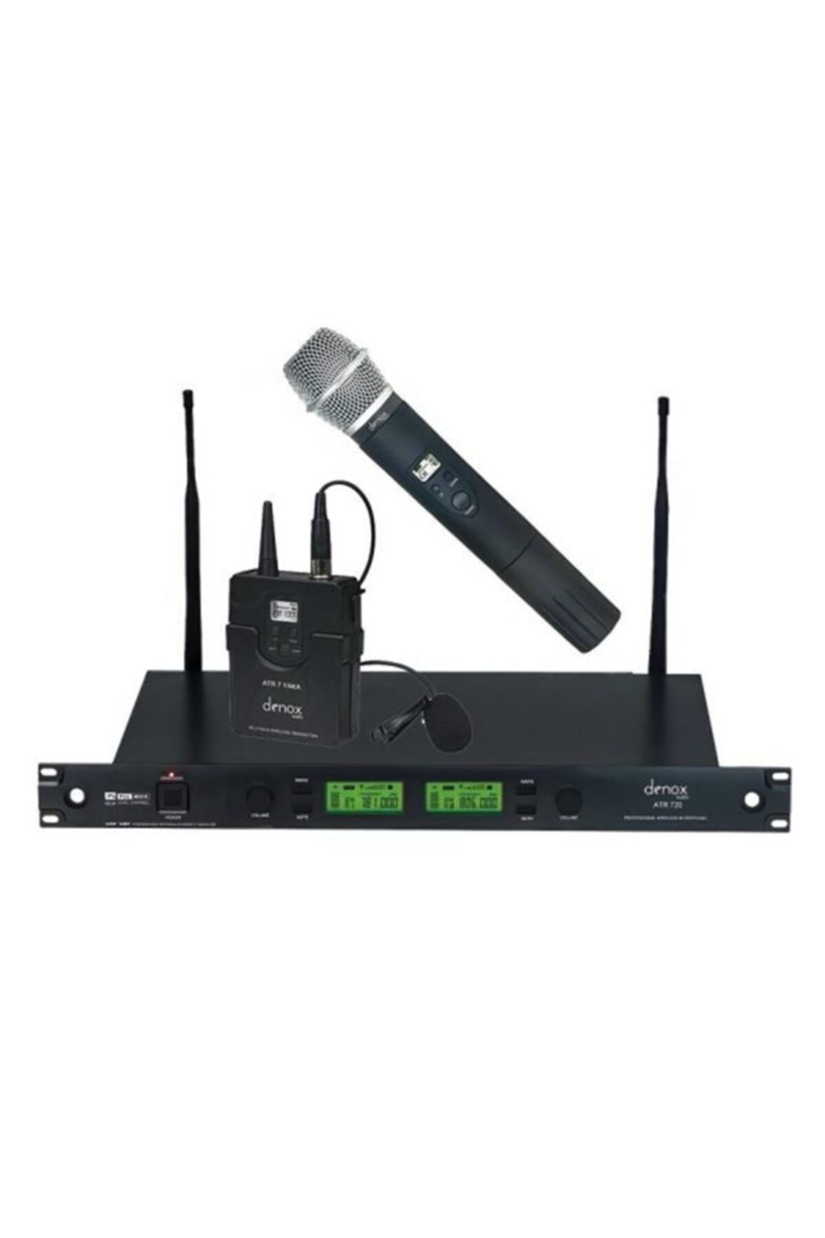 Denox Atr-720 El + Yaka Uhf Band Kablosuz Mikrofon Seti