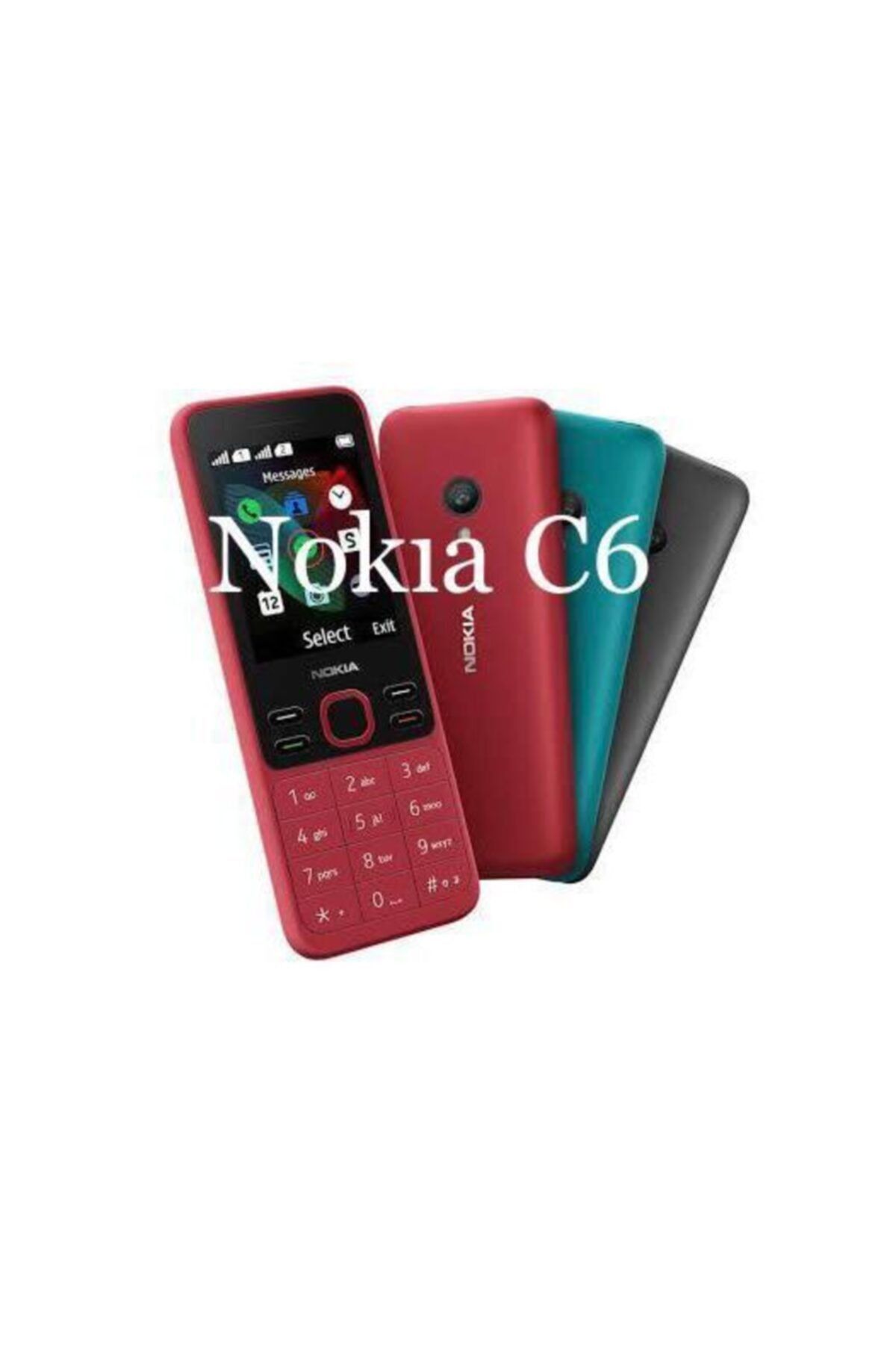 kirmizi c6 515 kamerali hafiza kartli cep telefonu