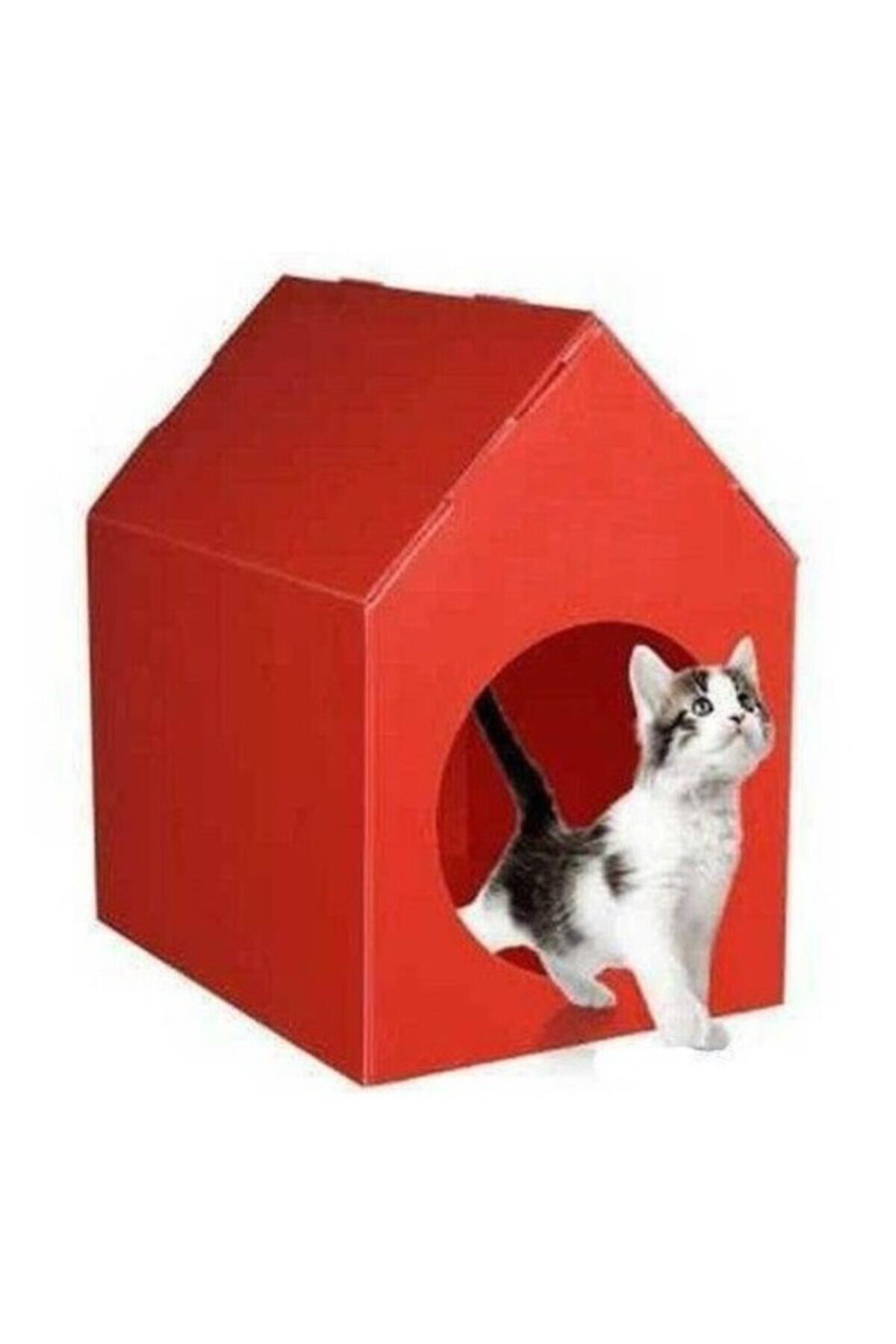 Bereks Plastik Kedi Evi Kedi Kulübesi Kedi Yuvası ( Kırmızı )