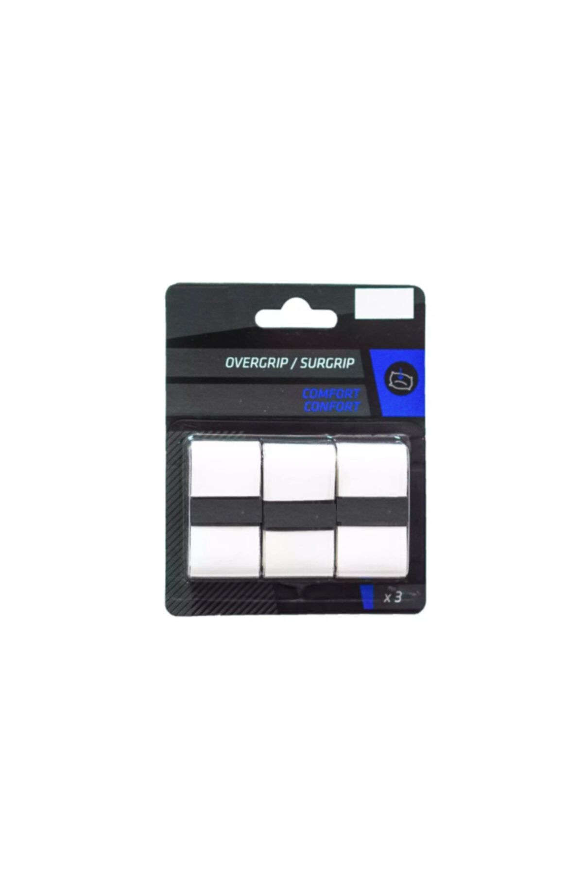 HUHULOGY Tenis Overgrip - Beyaz - 3 Adet - Comfort Artengo