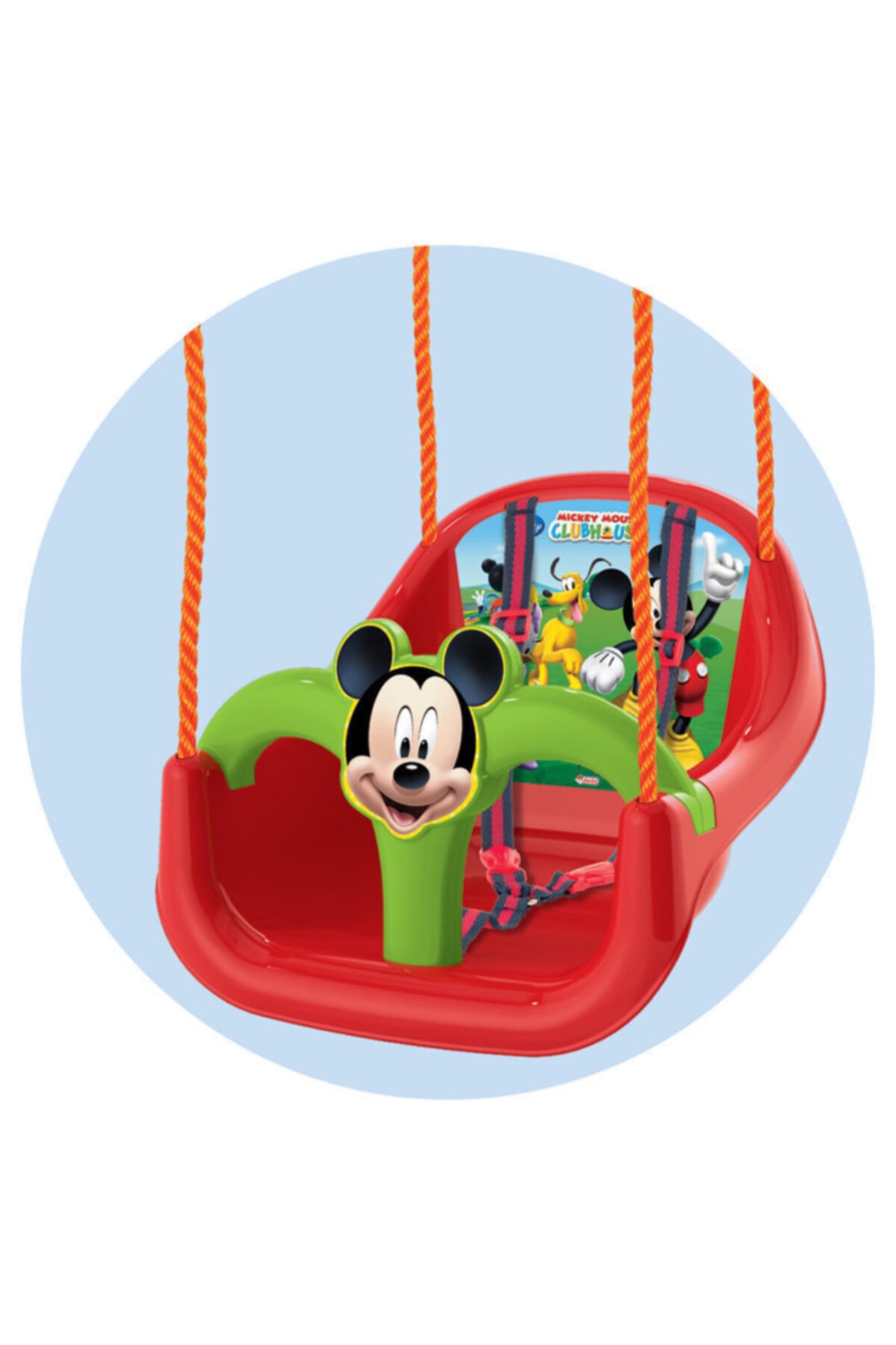 Cici Oyuncak Mickey Mouse Çocuk Oyuncak Salıncak Emniyet Kemerli Sağlam Iç Dış Mekan Uyumlu Oyuncak Salıncak