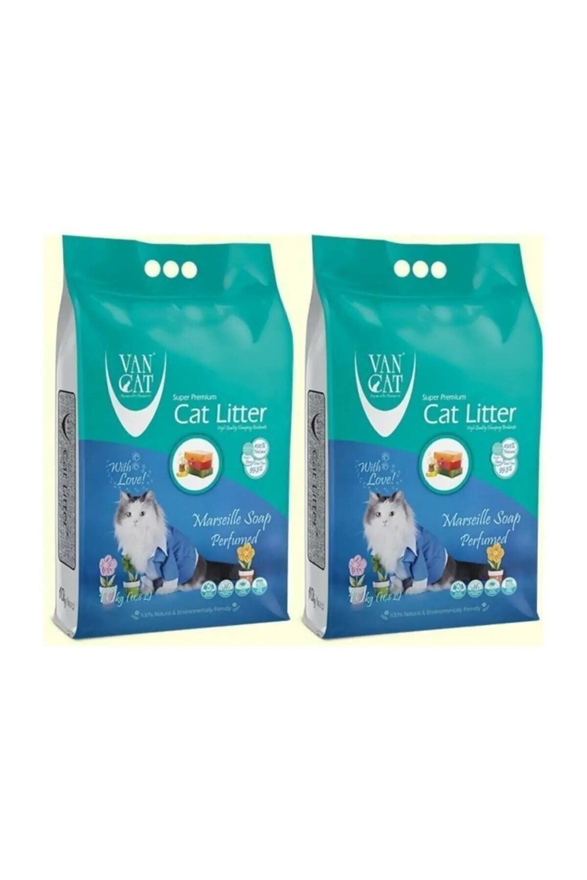 Vancat Marsilya Sabun Kokulu Ince Tane Kedi Kumu - 10 Kg X 2 Adet